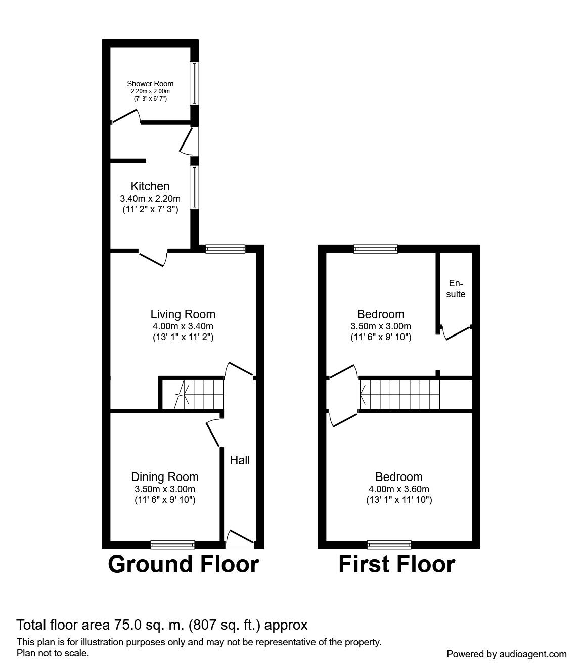 Floorplan of 2 bedroom Mid Terrace House to rent, Barlow Street, York, YO26