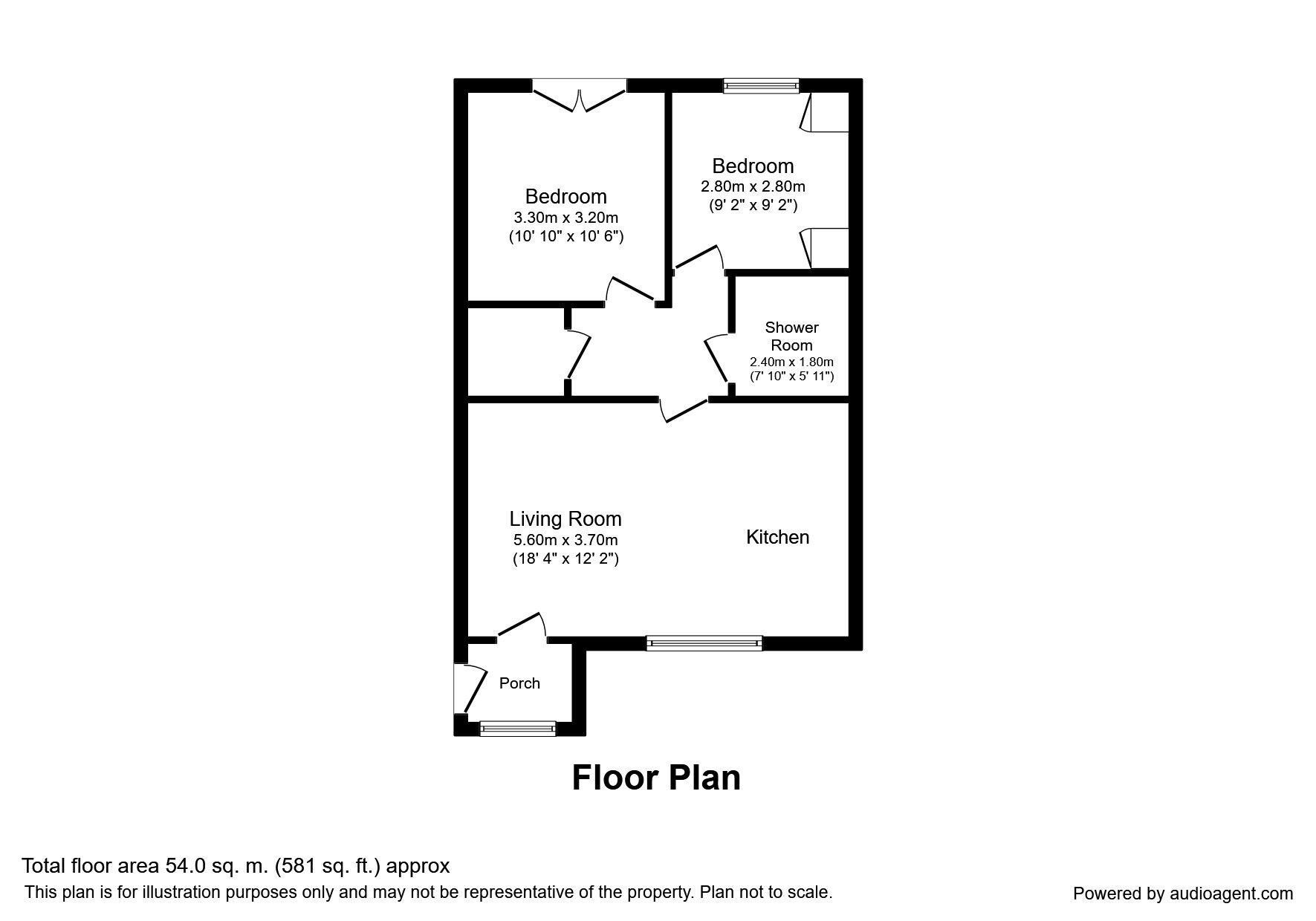 Floorplan of 2 bedroom  Flat to rent, Foxwood Lane, York, YO24