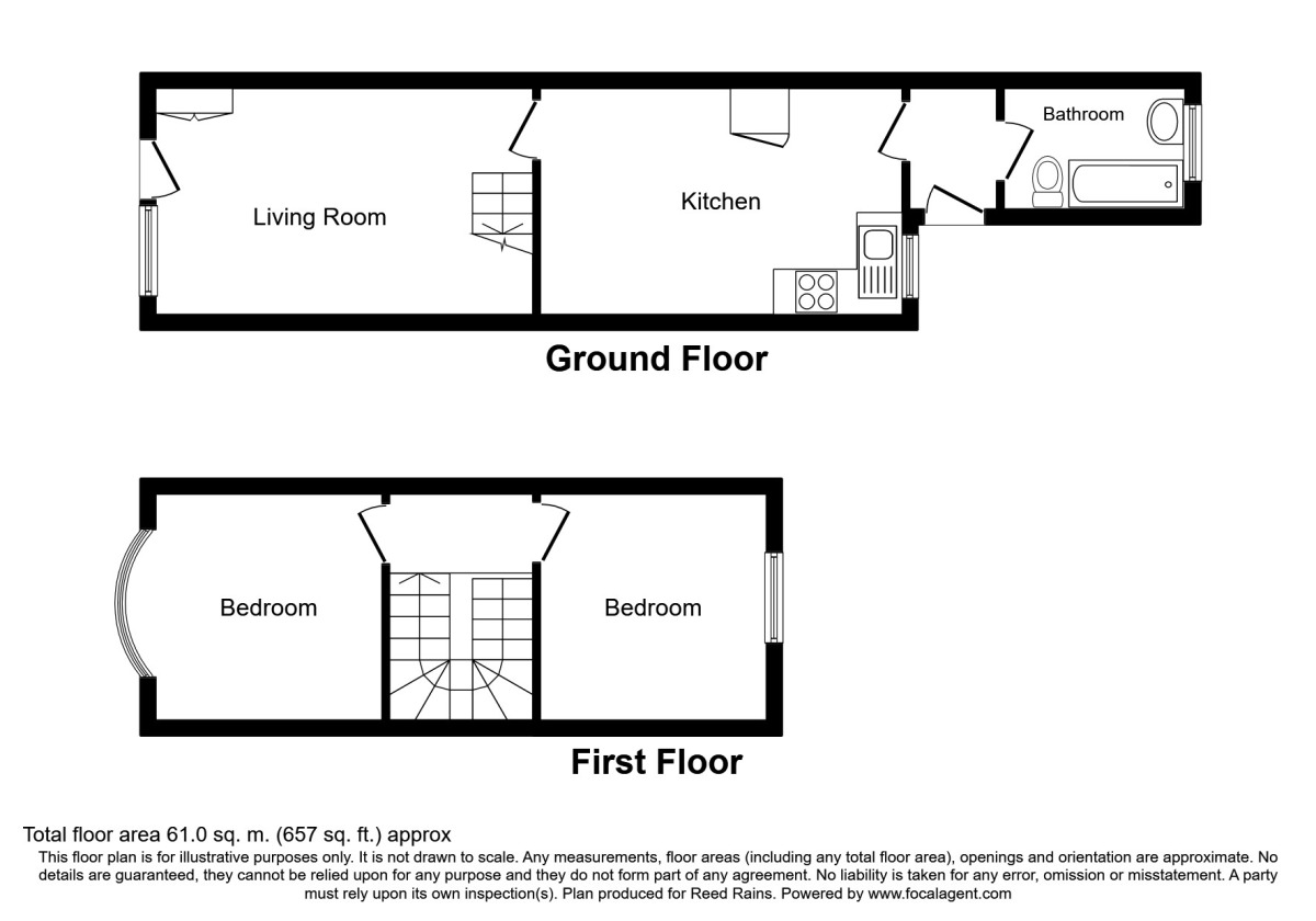 Floorplan of 2 bedroom Mid Terrace House to rent, Front Street, Acomb, York, YO24