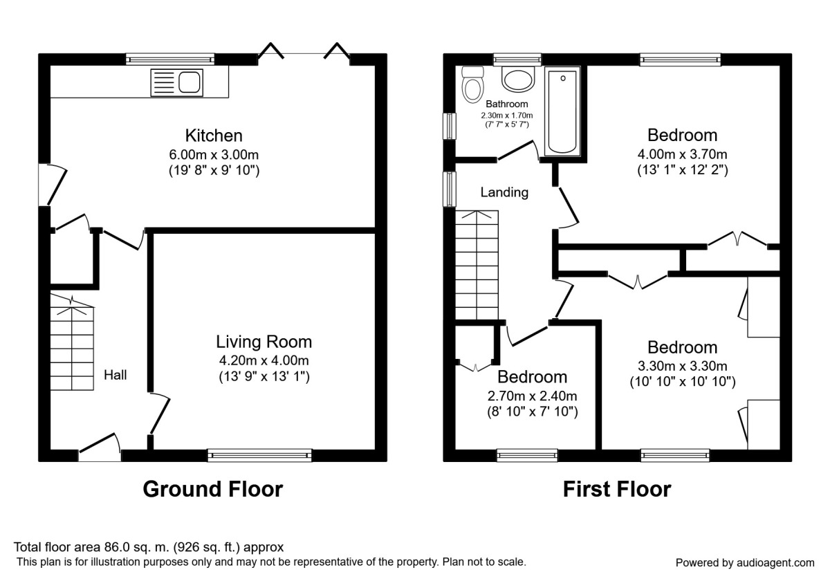 Floorplan of 3 bedroom Semi Detached House to rent, Cornlands Road, York, YO24