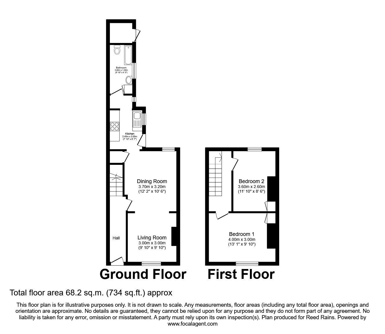 Floorplan of 2 bedroom Mid Terrace House to rent, Gladstone Street, Acomb, York, YO24