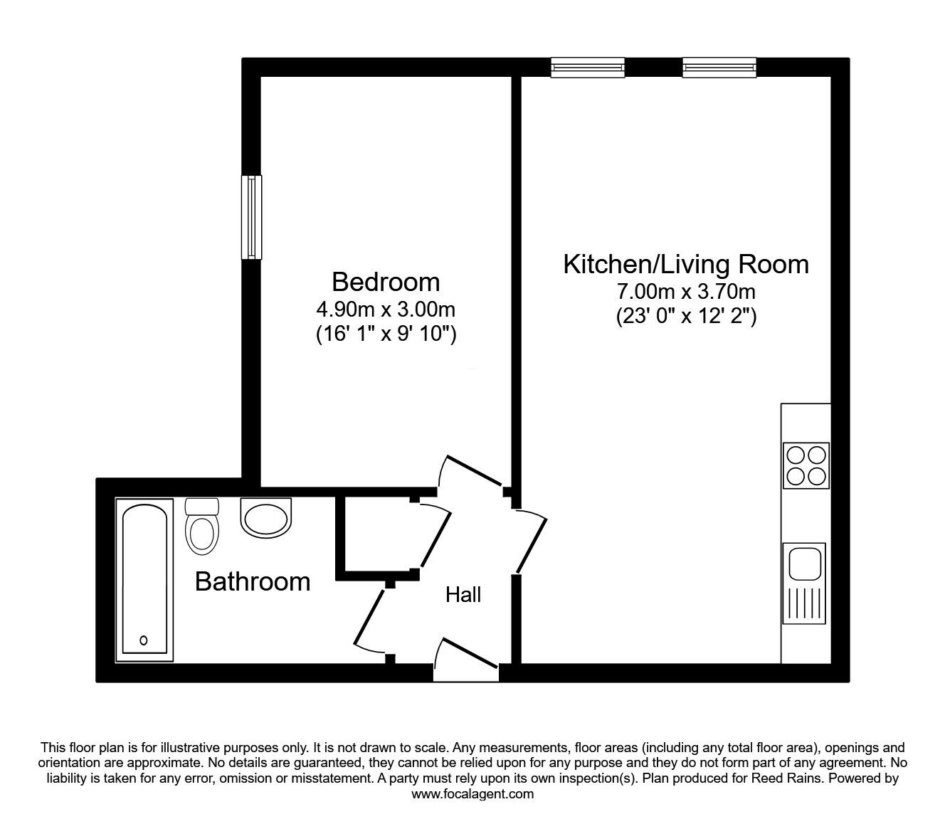 Floorplan of 1 bedroom  Flat for sale, York Road, Acomb, North Yorkshire, YO24
