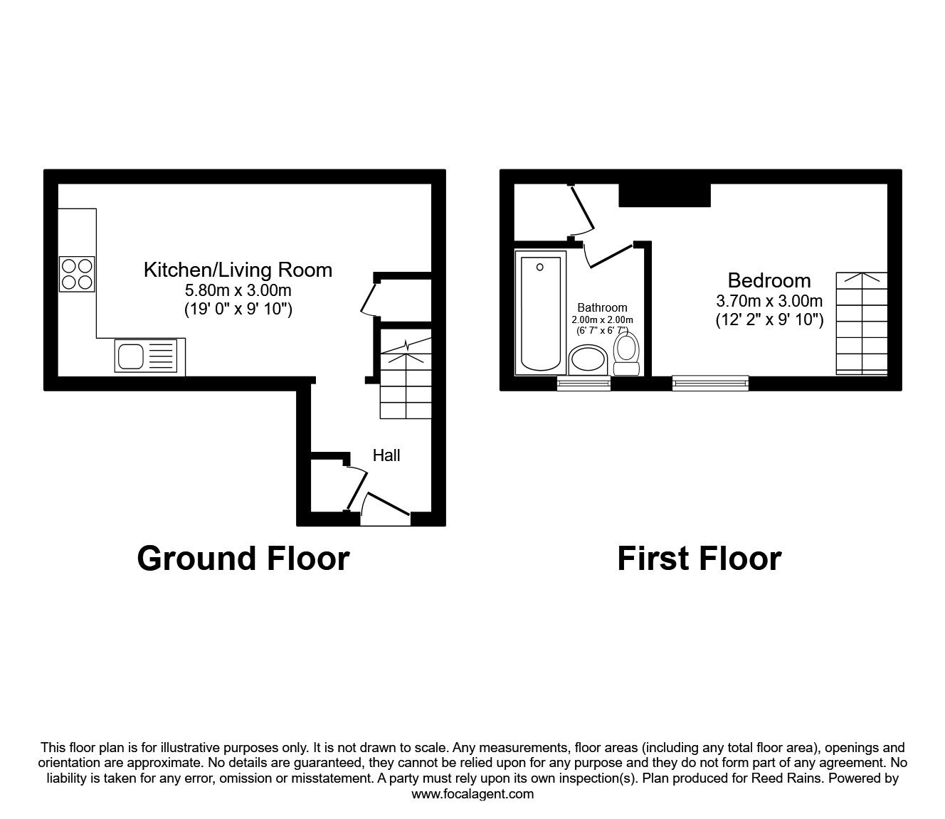 Floorplan of 1 bedroom End Terrace House to rent, Milner Street, York, North Yorkshire, YO24