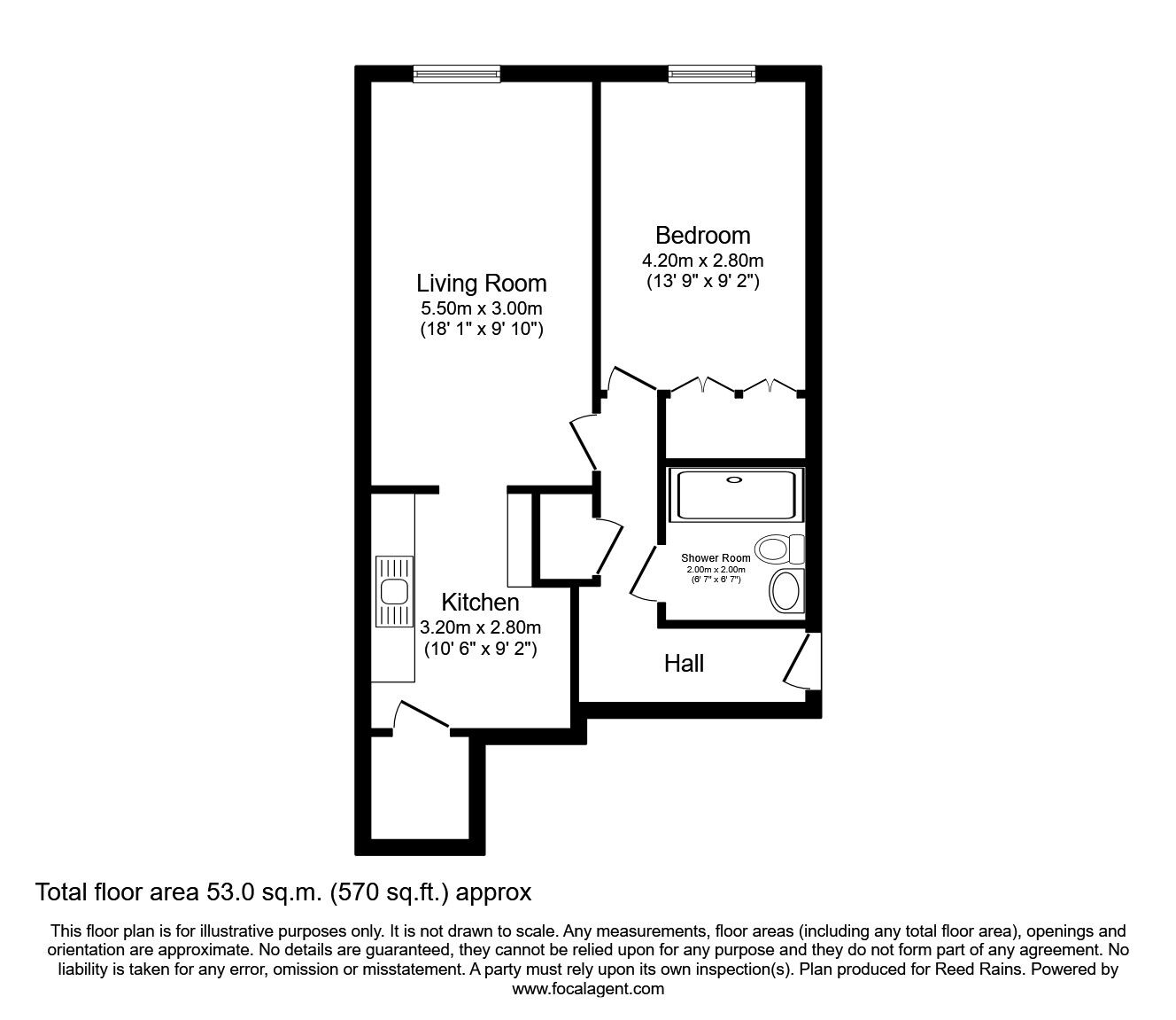 Floorplan of 1 bedroom  Flat for sale, Vyner House, Acomb, North Yorkshire, YO24