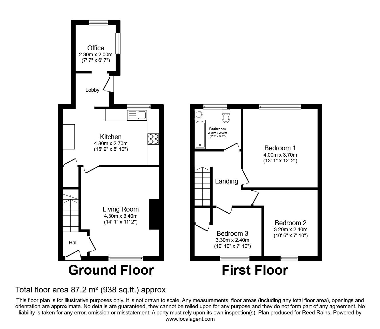 Floorplan of 3 bedroom Mid Terrace House for sale, Tennent Road, York, North Yorkshire, YO24