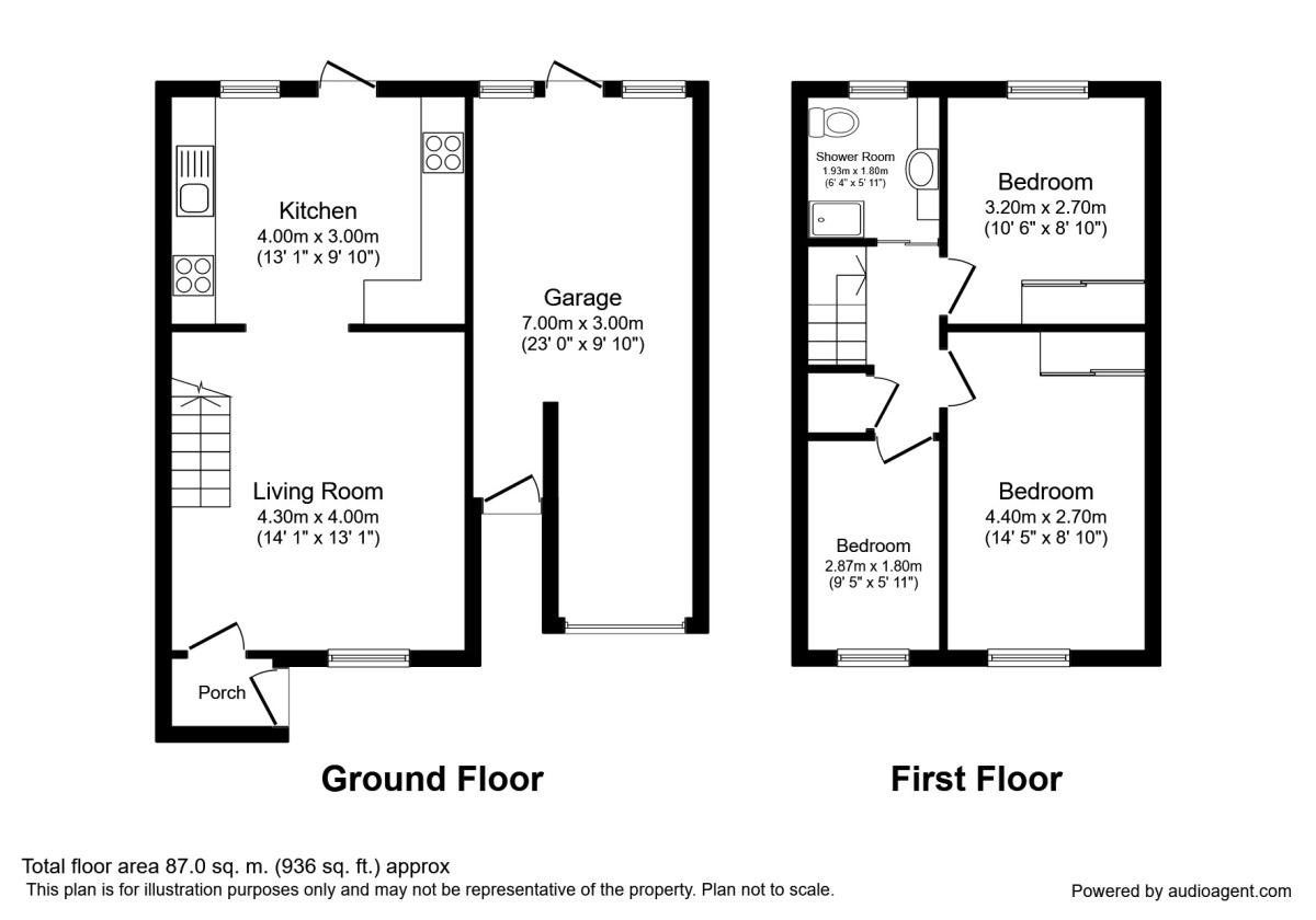 Floorplan of 3 bedroom Semi Detached House for sale, Portal Road, York, North Yorkshire, YO26