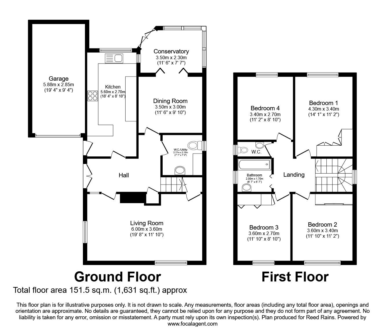 Floorplan of 4 bedroom Detached House for sale, Foxwood Lane, York, North Yorkshire, YO24