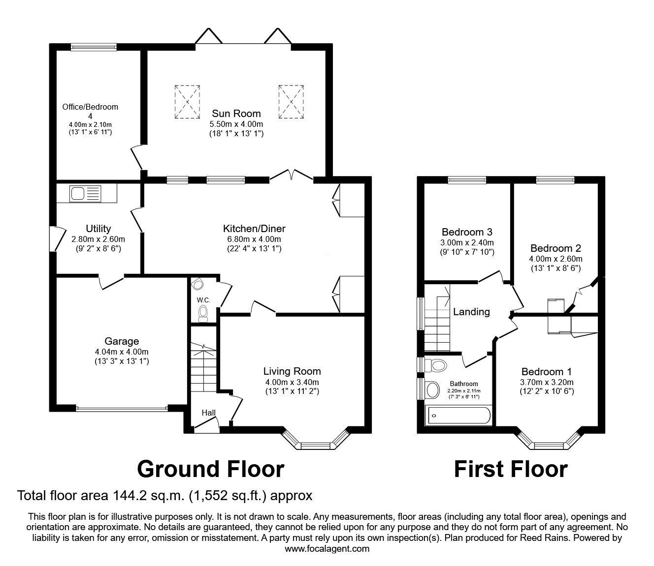 Floorplan of 3 bedroom Semi Detached House for sale, Gale Lane, York, North Yorkshire, YO24