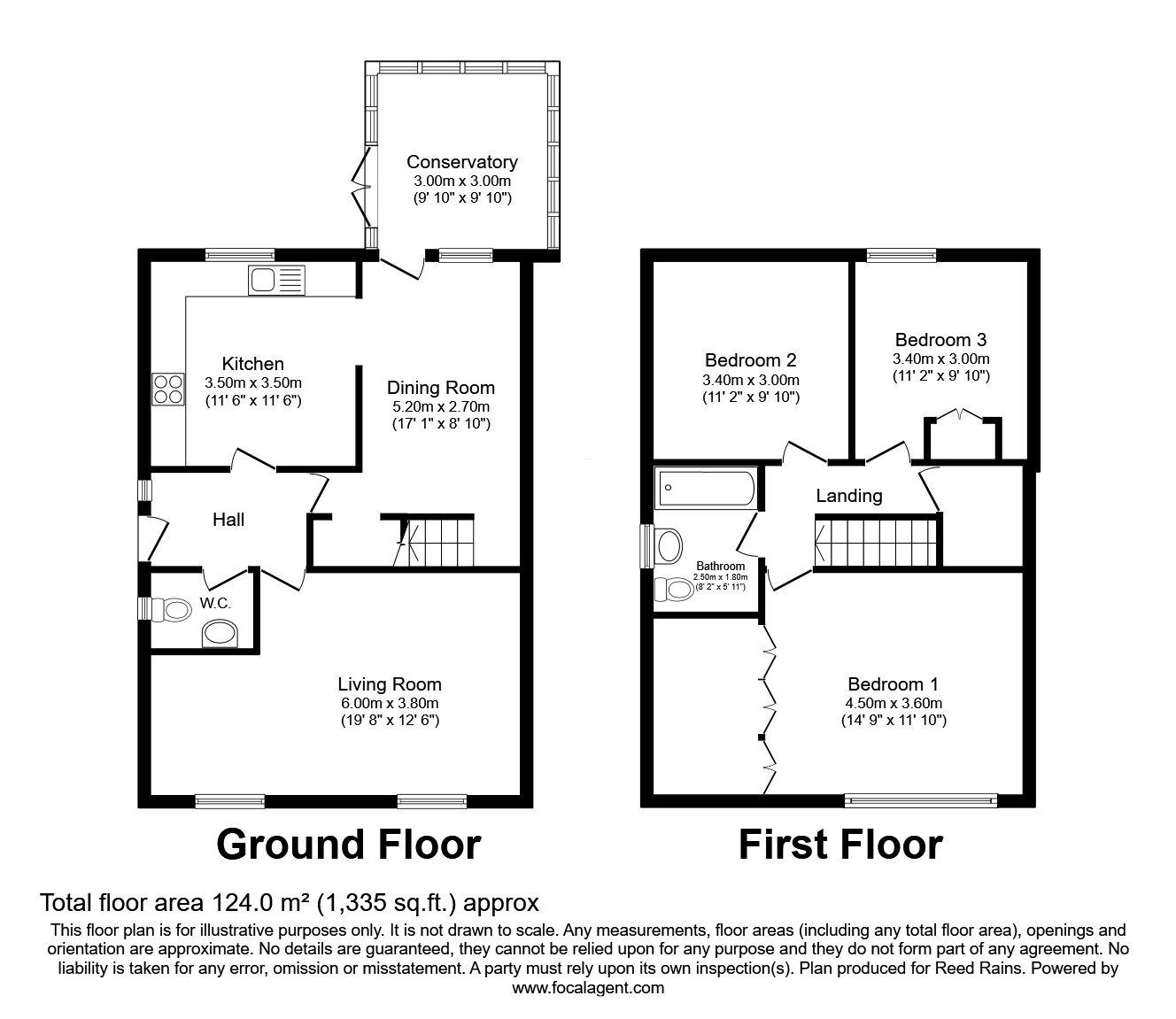 Floorplan of 3 bedroom Detached House for sale, Lindale, York, North Yorkshire, YO24