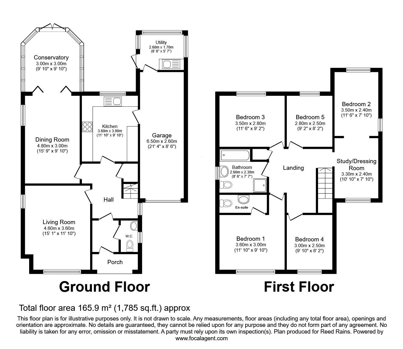 Floorplan of 5 bedroom Detached House for sale, Girvan Close, York, North Yorkshire, YO24