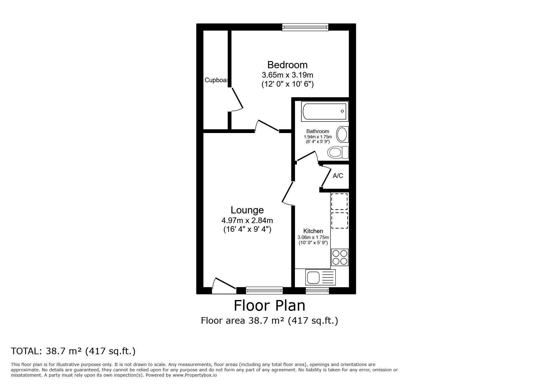 Floorplan of 1 bedroom  Flat to rent, Raven Grove, York, North Yorkshire, YO26