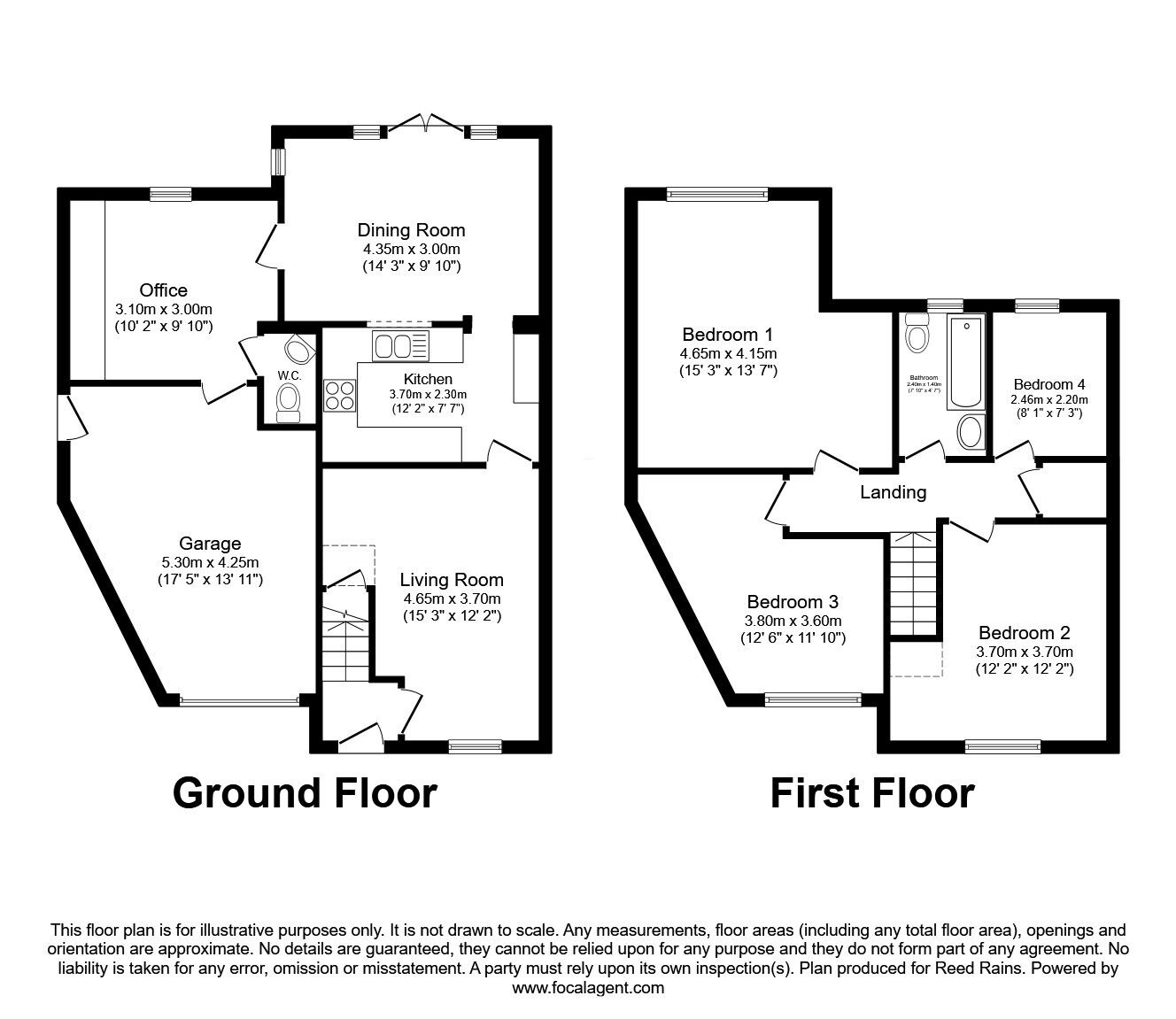 Floorplan of 4 bedroom Semi Detached House for sale, Troutbeck, York, North Yorkshire, YO24