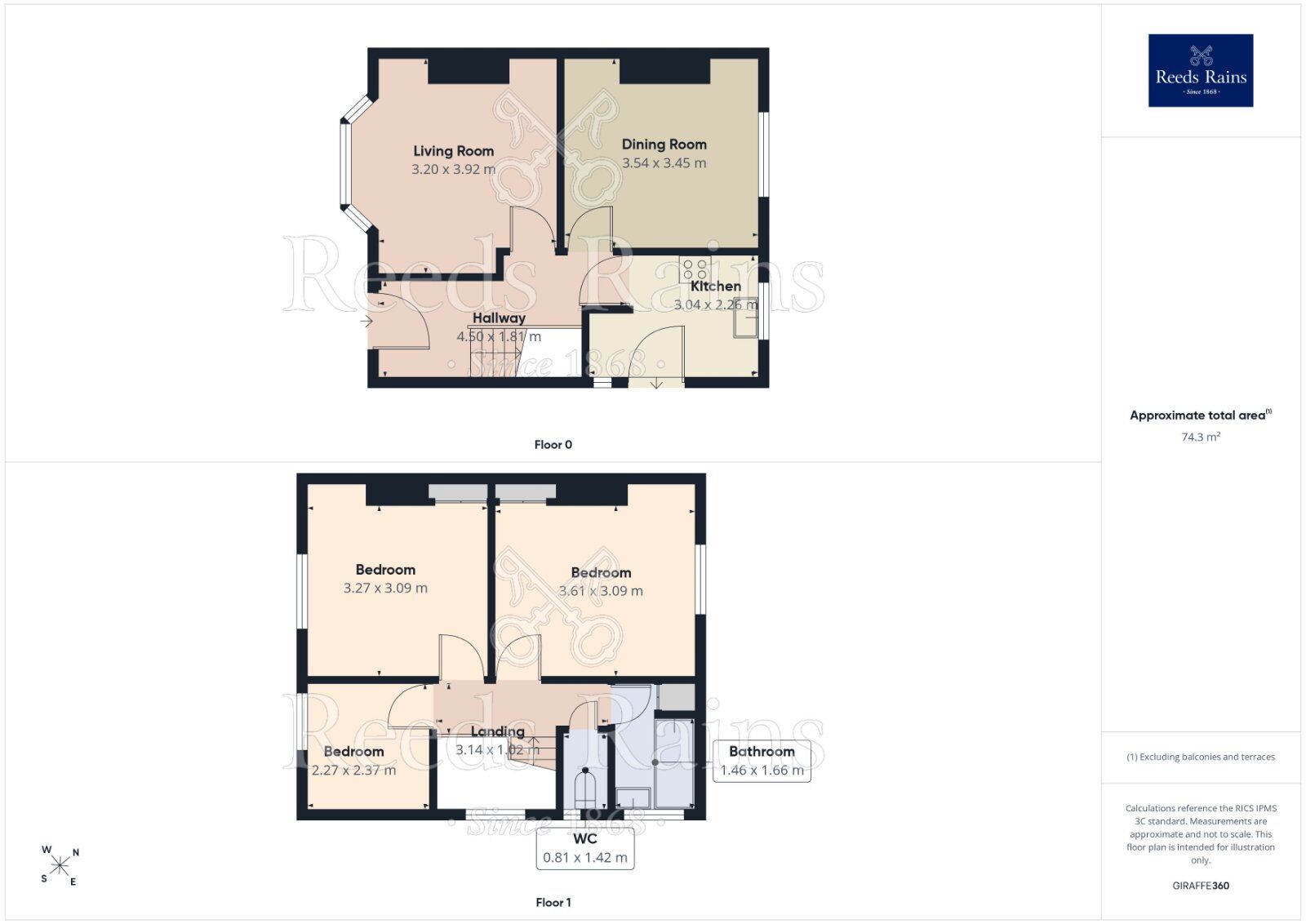 Floorplan of 3 bedroom Semi Detached House for sale, Chestnut Grove, Acomb, North Yorkshire, YO26