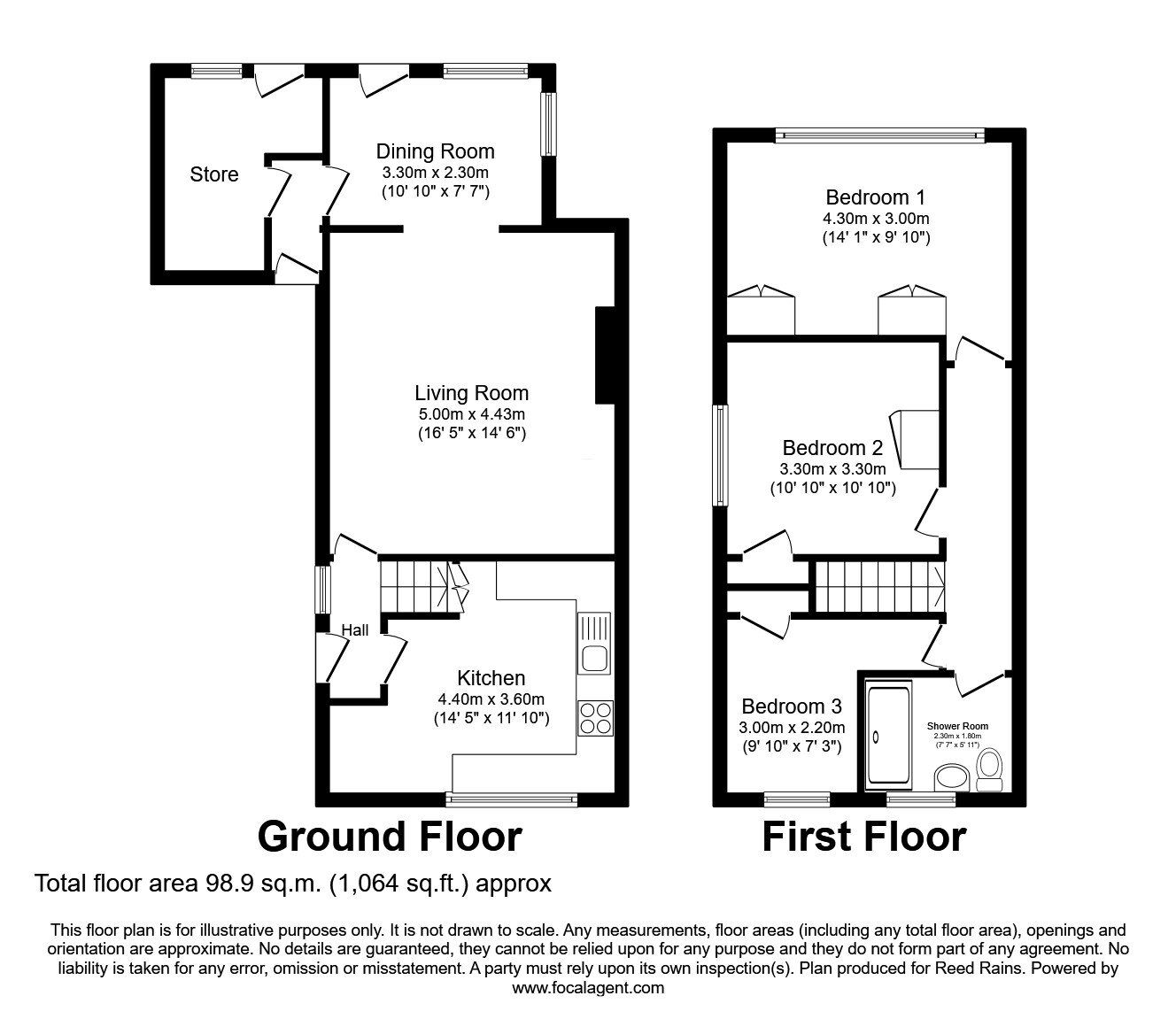 Floorplan of 3 bedroom Semi Detached House for sale, Moorcroft Road, York, North Yorkshire, YO24