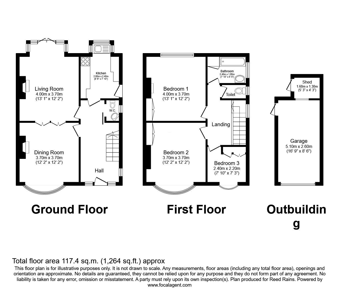 Floorplan of 3 bedroom Semi Detached House for sale, Beckfield Lane, York, North Yorkshire, YO26