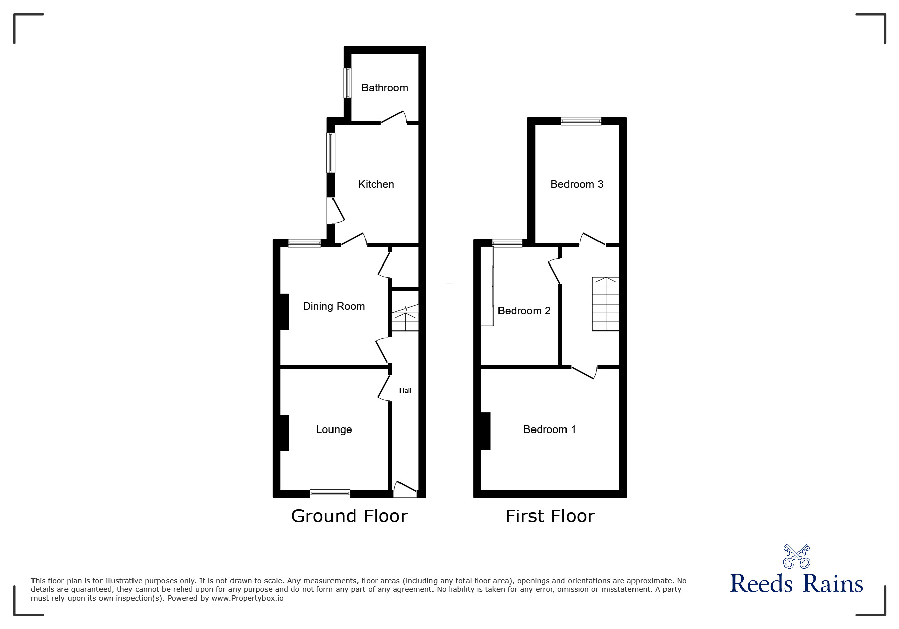 Floorplan of 3 bedroom Mid Terrace House to rent, Amberley Street, York, North Yorkshire, YO26