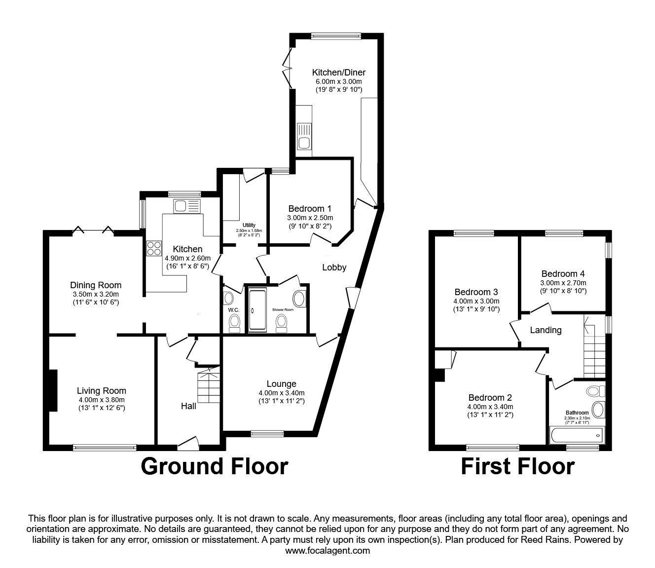 Floorplan of 4 bedroom Semi Detached House for sale, Huntsmans Walk, York, North Yorkshire, YO24