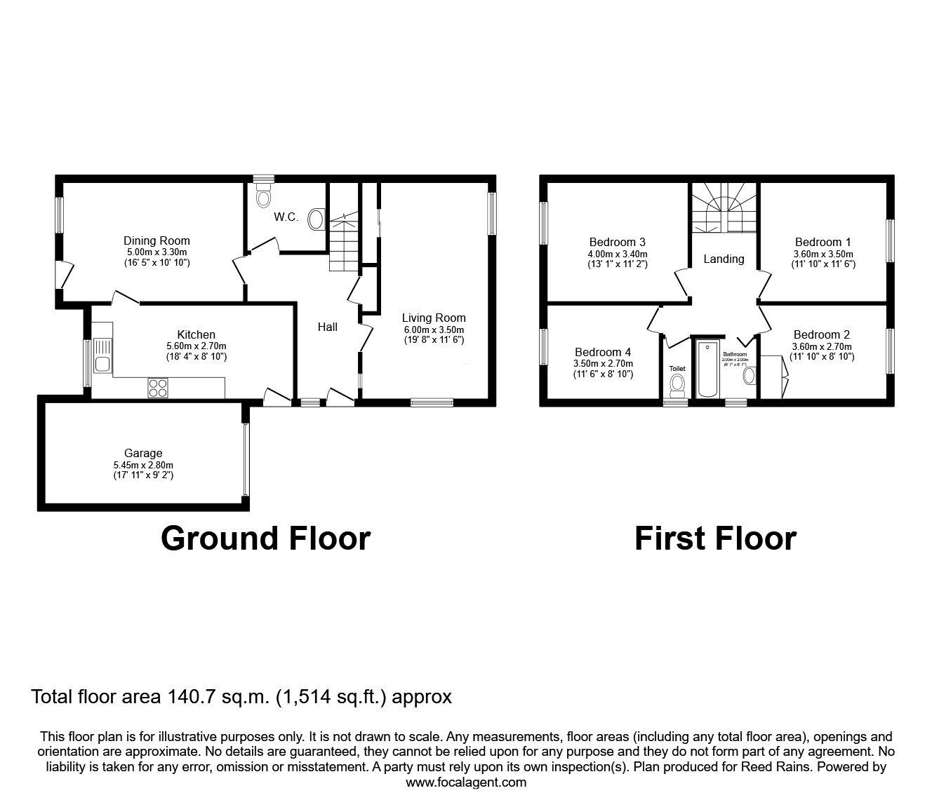 Floorplan of 4 bedroom Detached House for sale, Ebor Way, Nether Poppleton, North Yorkshire, YO26