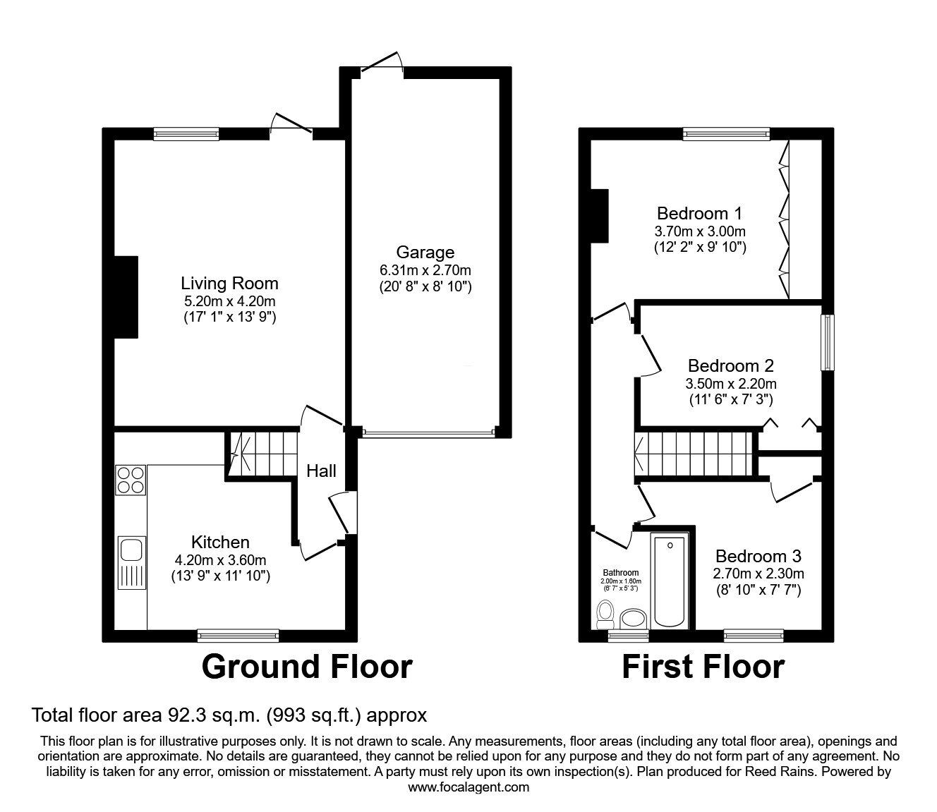 Floorplan of 3 bedroom Semi Detached House for sale, Acorn Way, York, North Yorkshire, YO24