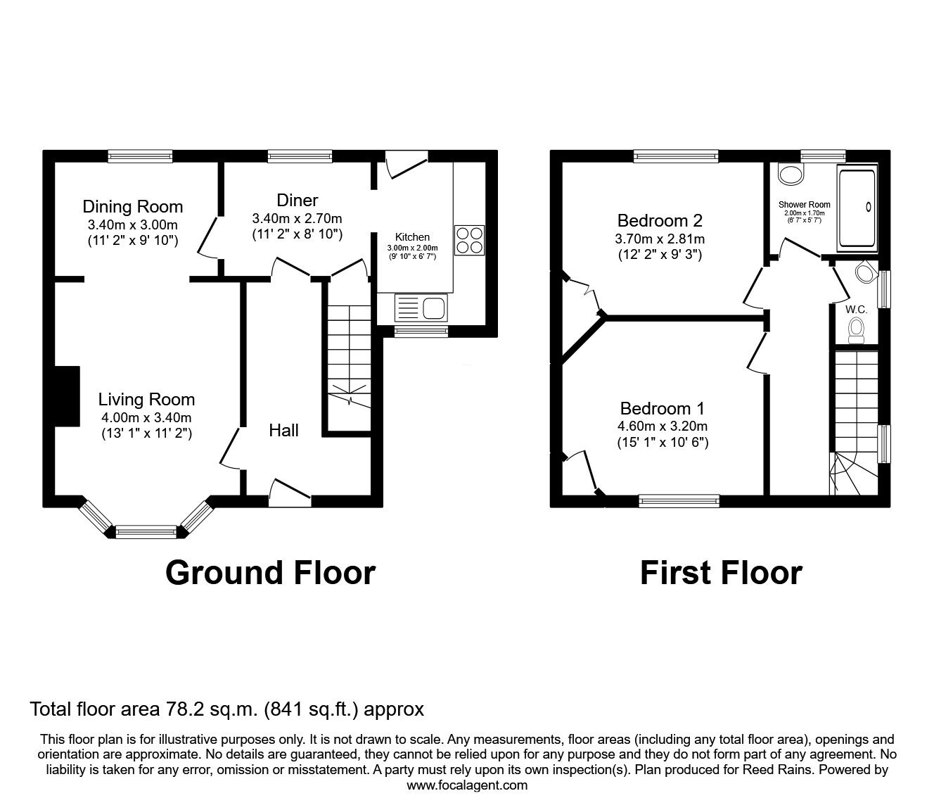 Floorplan of 2 bedroom Semi Detached House for sale, Woodlea Avenue, York, North Yorkshire, YO26