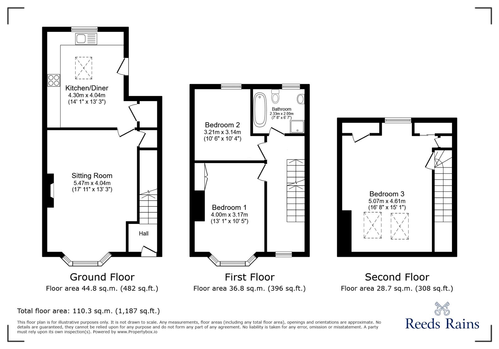 Floorplan of 3 bedroom Semi Detached House for sale, Holly Bank Grove, York, North Yorkshire, YO24