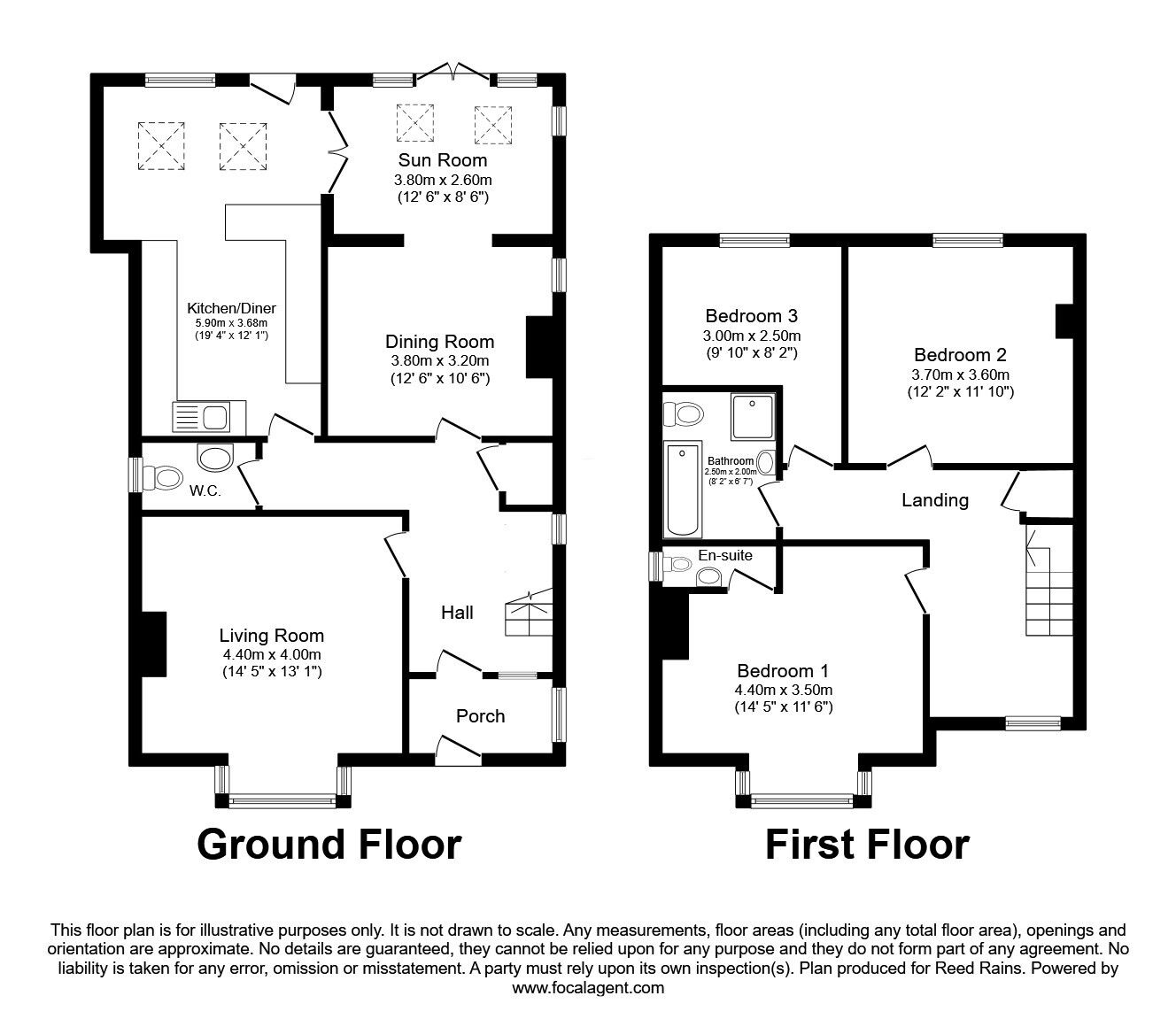 Floorplan of 3 bedroom Detached House for sale, Carr Lane, York, North Yorkshire, YO26