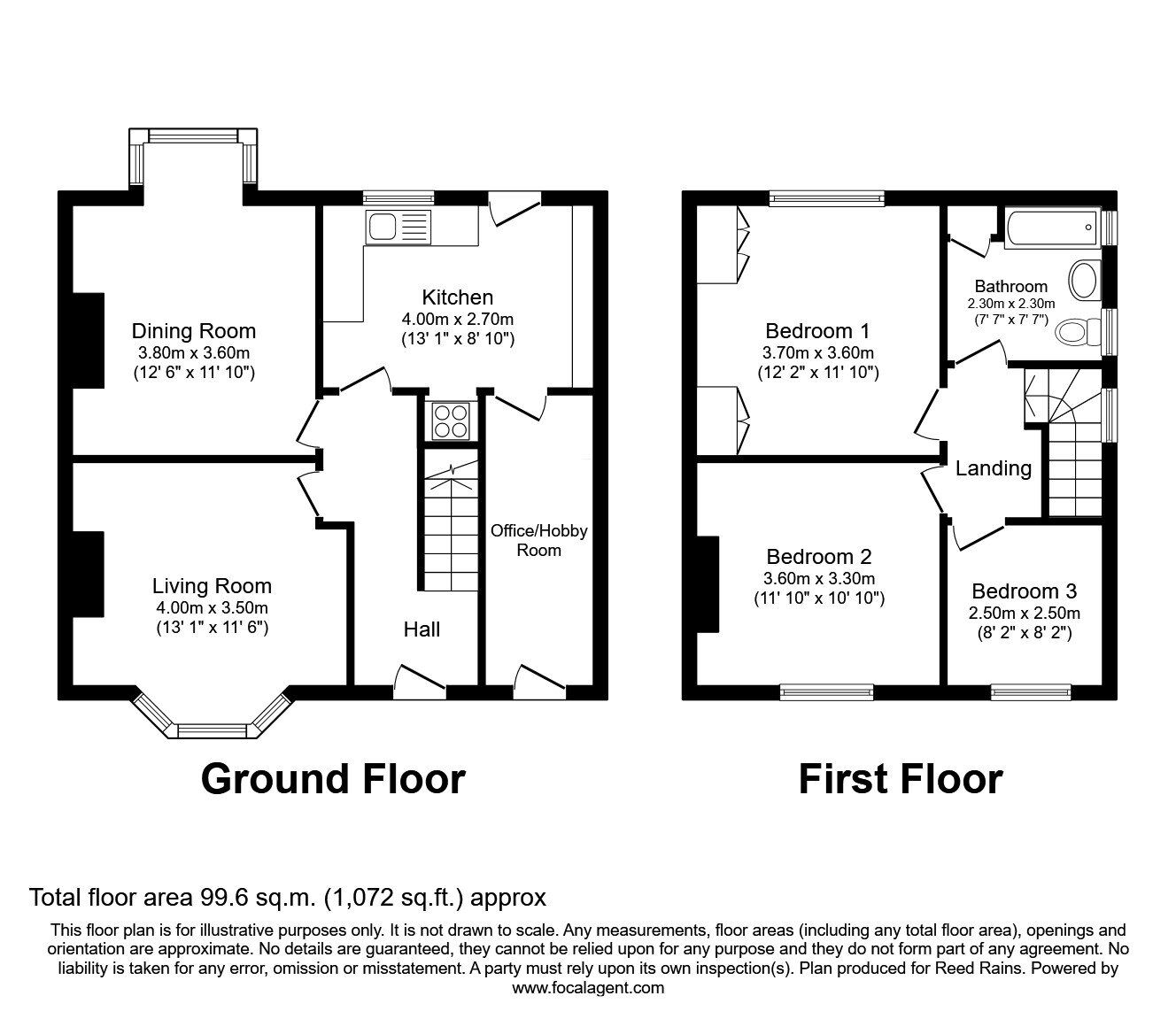 Floorplan of 3 bedroom Semi Detached House for sale, Chestnut Grove, Acomb, North Yorkshire, YO26