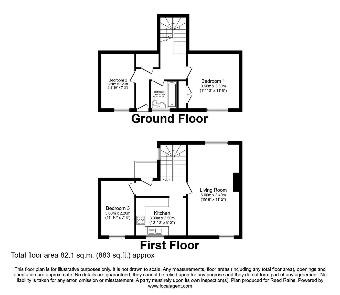 Floorplan of 3 bedroom Semi Detached House for sale, Birstwith Drive, York, North Yorkshire, YO26