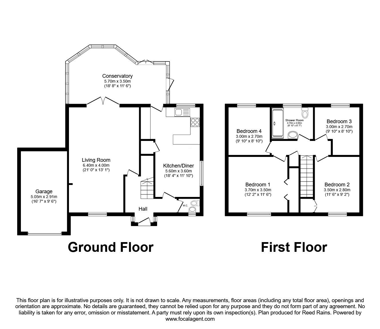 Floorplan of 4 bedroom Detached House for sale, Dringthorpe Road, York, North Yorkshire, YO24