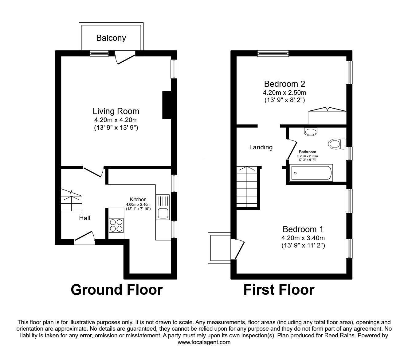 Floorplan of 2 bedroom  Flat for sale, Bouthwaite Drive, York, North Yorkshire, YO26