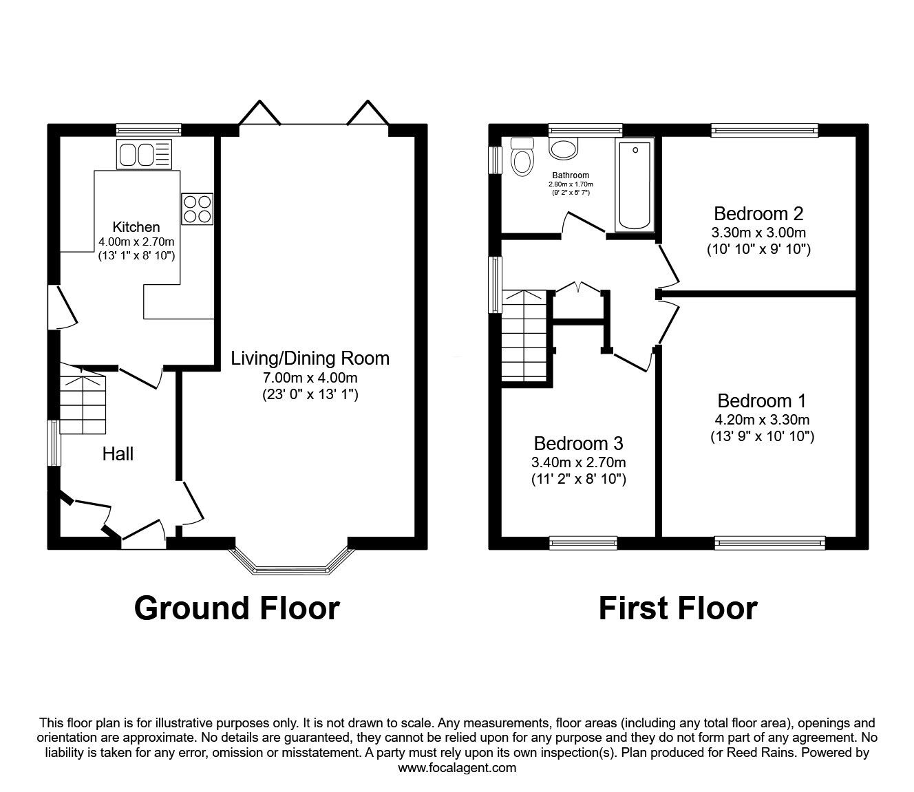 Floorplan of 3 bedroom Detached House for sale, Yew Tree Close, Rufforth, North Yorkshire, YO23