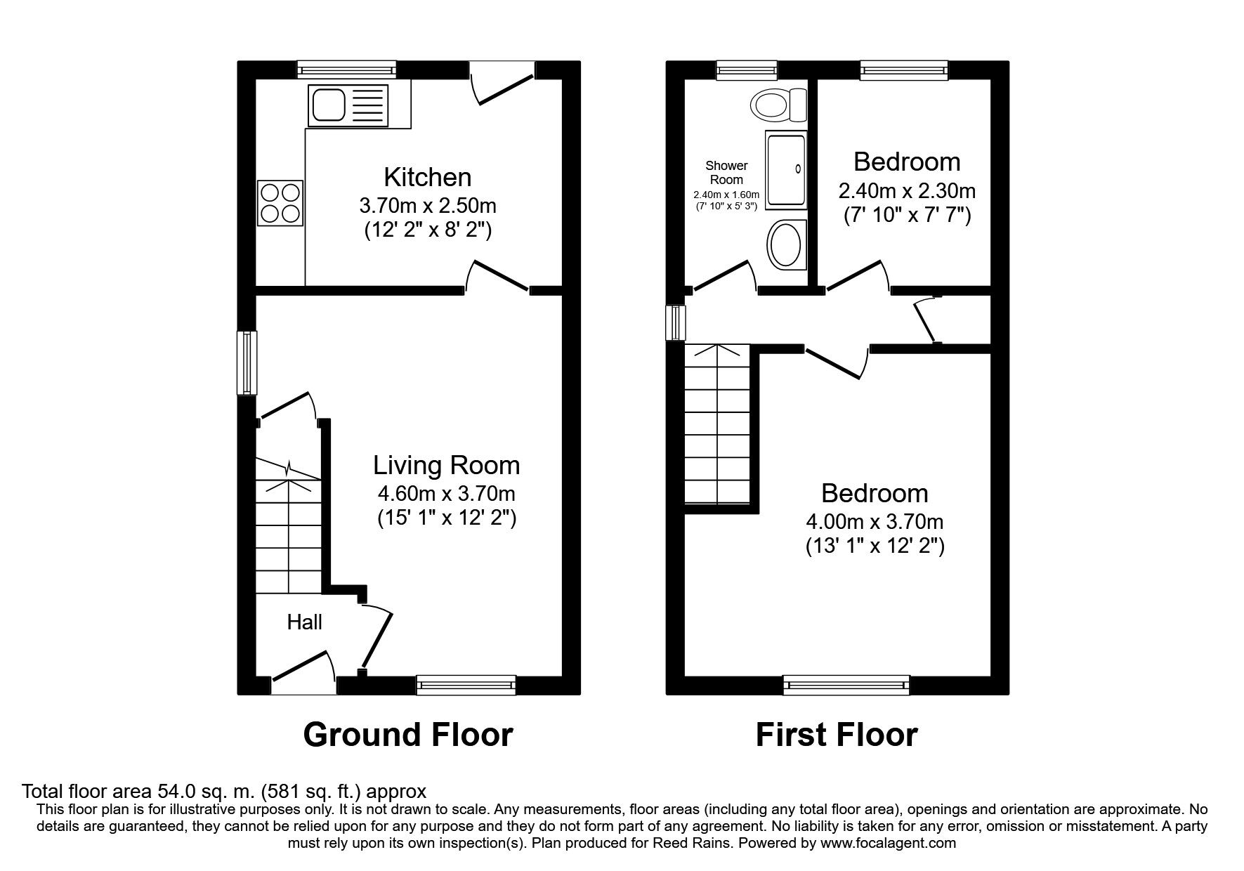 Floorplan of 2 bedroom Semi Detached House to rent, Troutbeck, York, North Yorkshire, YO24