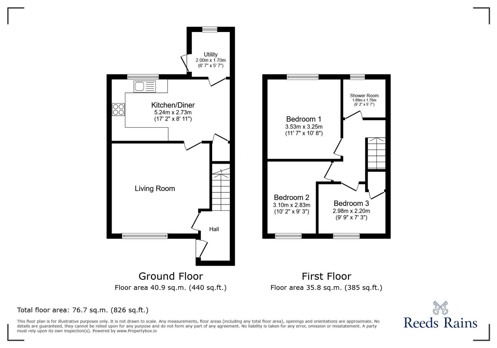 Floorplan of 3 bedroom End Terrace House for sale, Lindsey Avenue, York, North Yorkshire, YO26