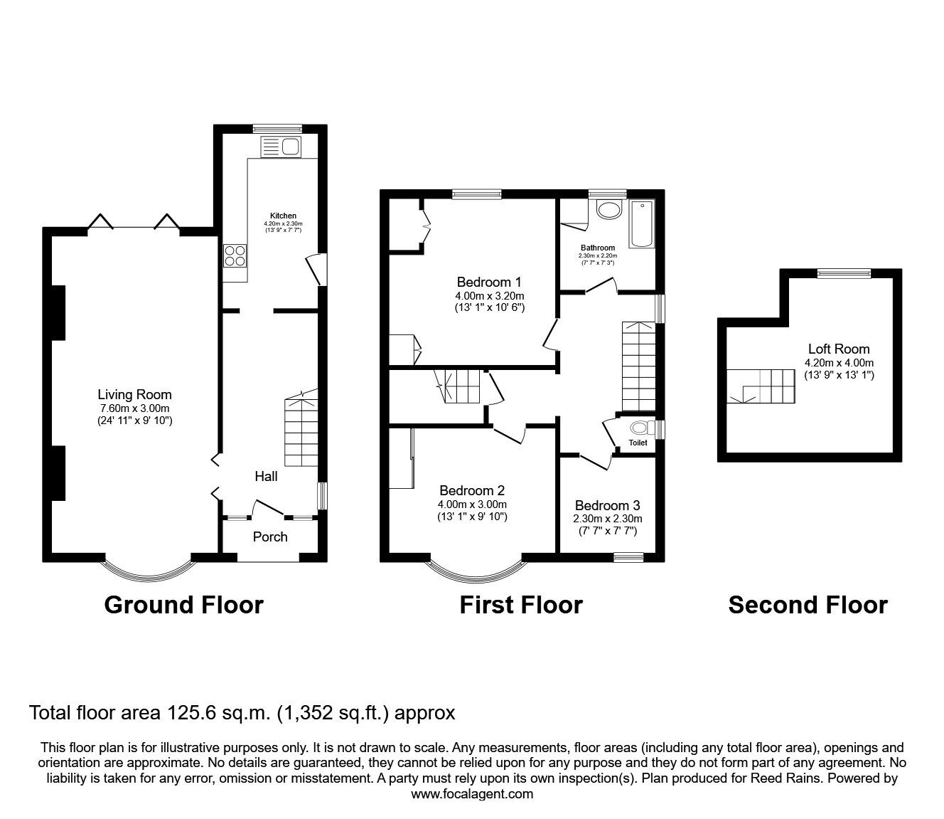 Floorplan of 4 bedroom Semi Detached House for sale, Queenswood Grove, York, North Yorkshire, YO24