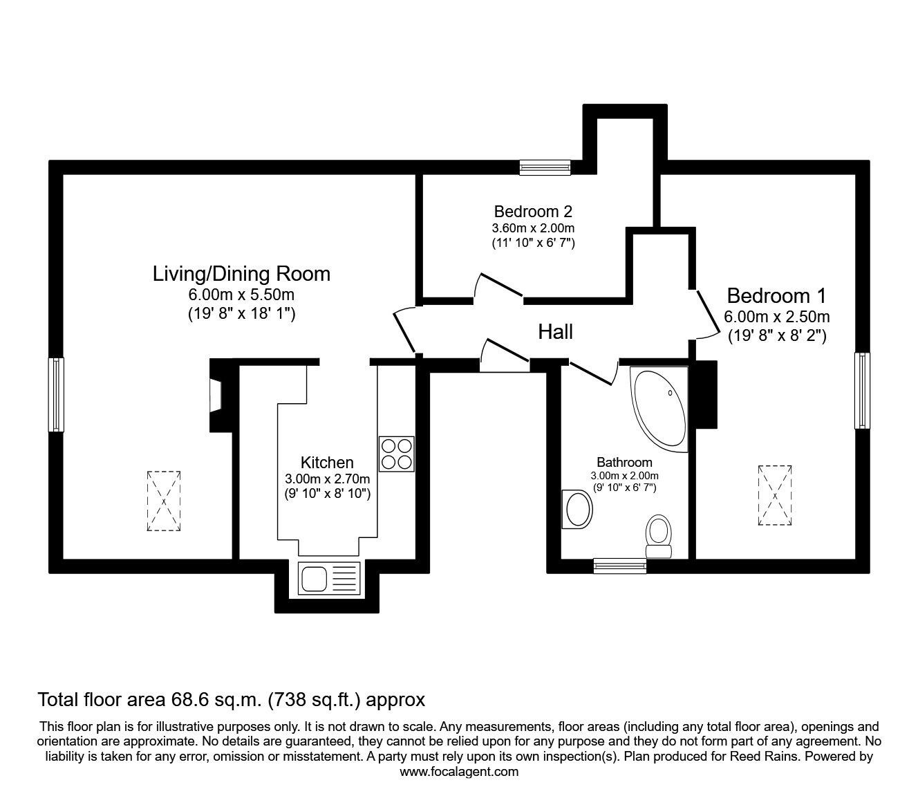 Floorplan of 2 bedroom  Flat for sale, Holgate Road, North Yorkshire, YO24
