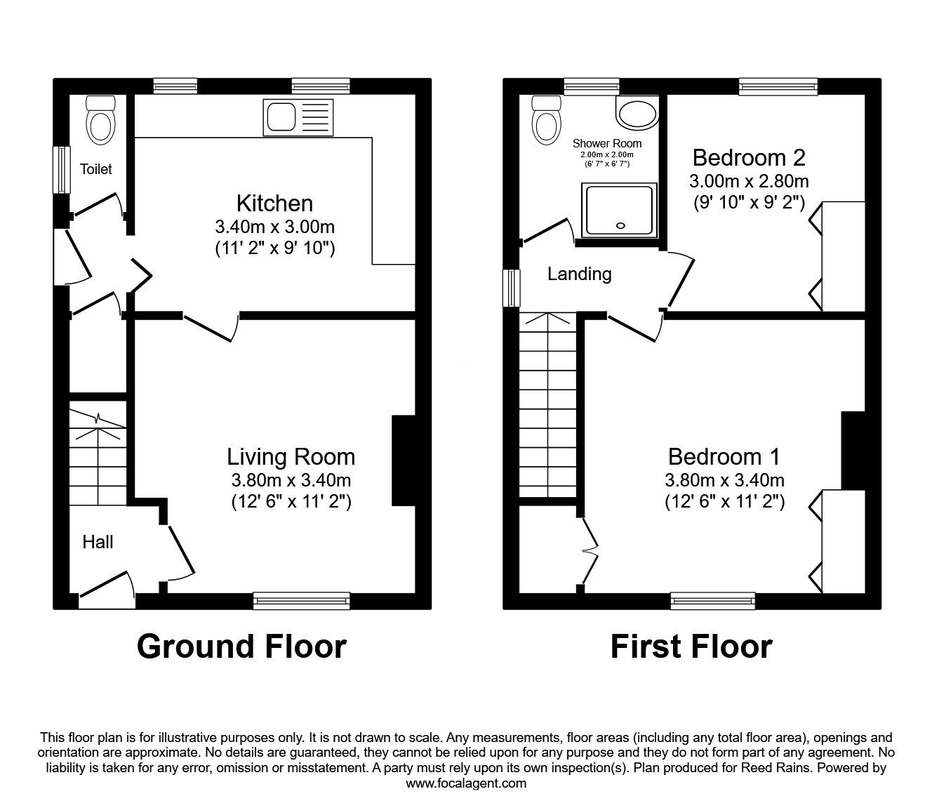 Floorplan of 2 bedroom Semi Detached House for sale, Linton Street, York, North Yorkshire, YO26