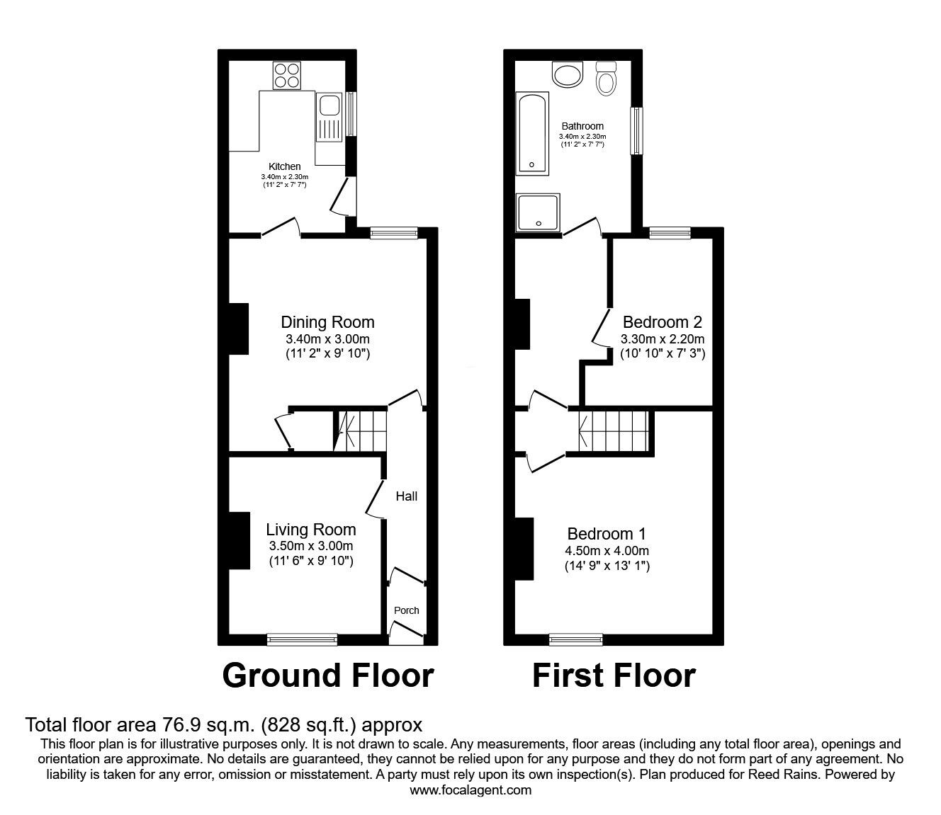 Floorplan of 2 bedroom Mid Terrace House for sale, Barlow Street, York, North Yorkshire, YO26
