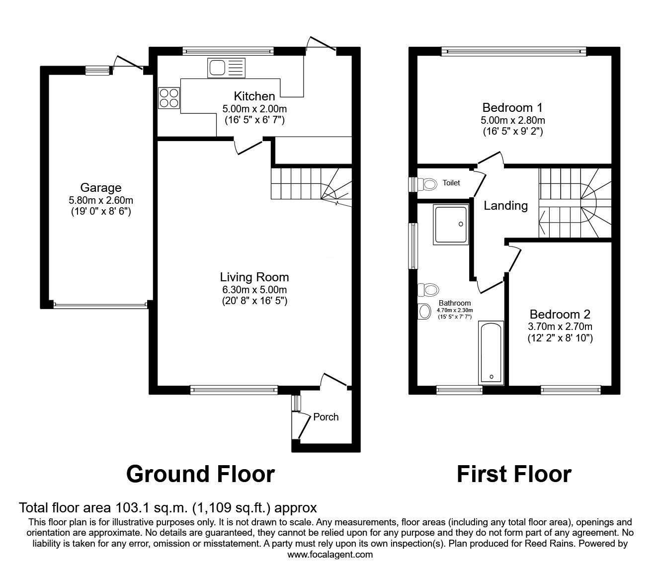 Floorplan of 2 bedroom Semi Detached House for sale, Cedarwood Close, York, North Yorkshire, YO24