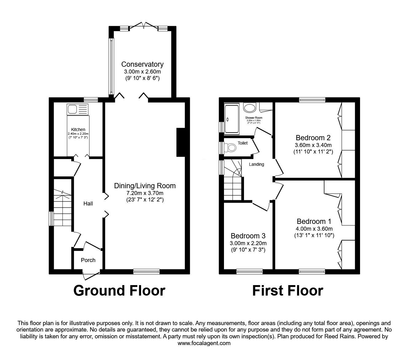 Floorplan of 3 bedroom End Terrace House for sale, Wheatlands Grove, York, North Yorkshire, YO26