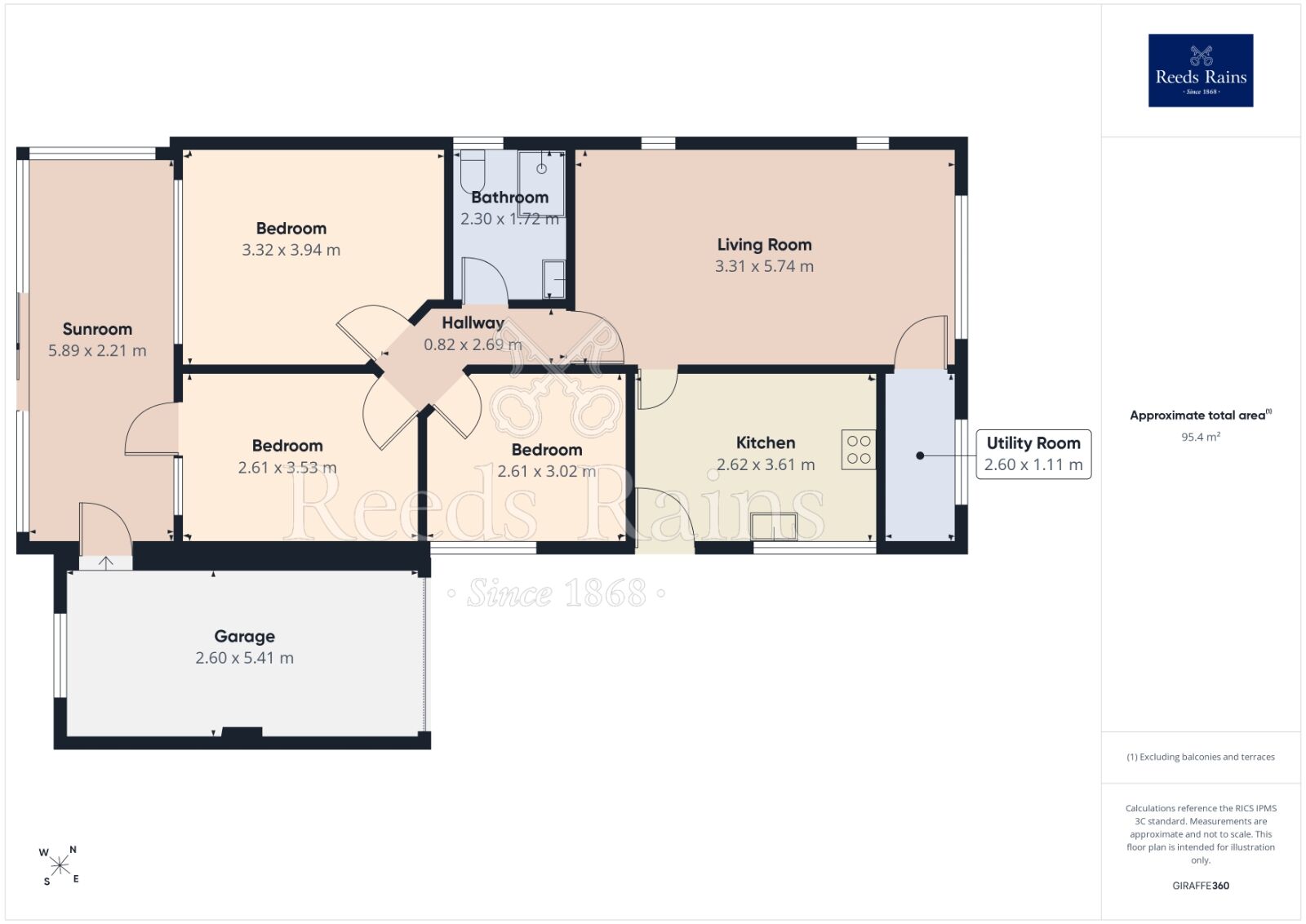 Floorplan of 3 bedroom Detached Bungalow for sale, Tedder Road, York, North Yorkshire, YO24