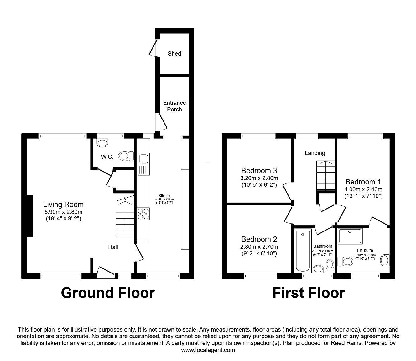 Floorplan of 3 bedroom End Terrace House for sale, Doherty Walk, York, North Yorkshire, YO24