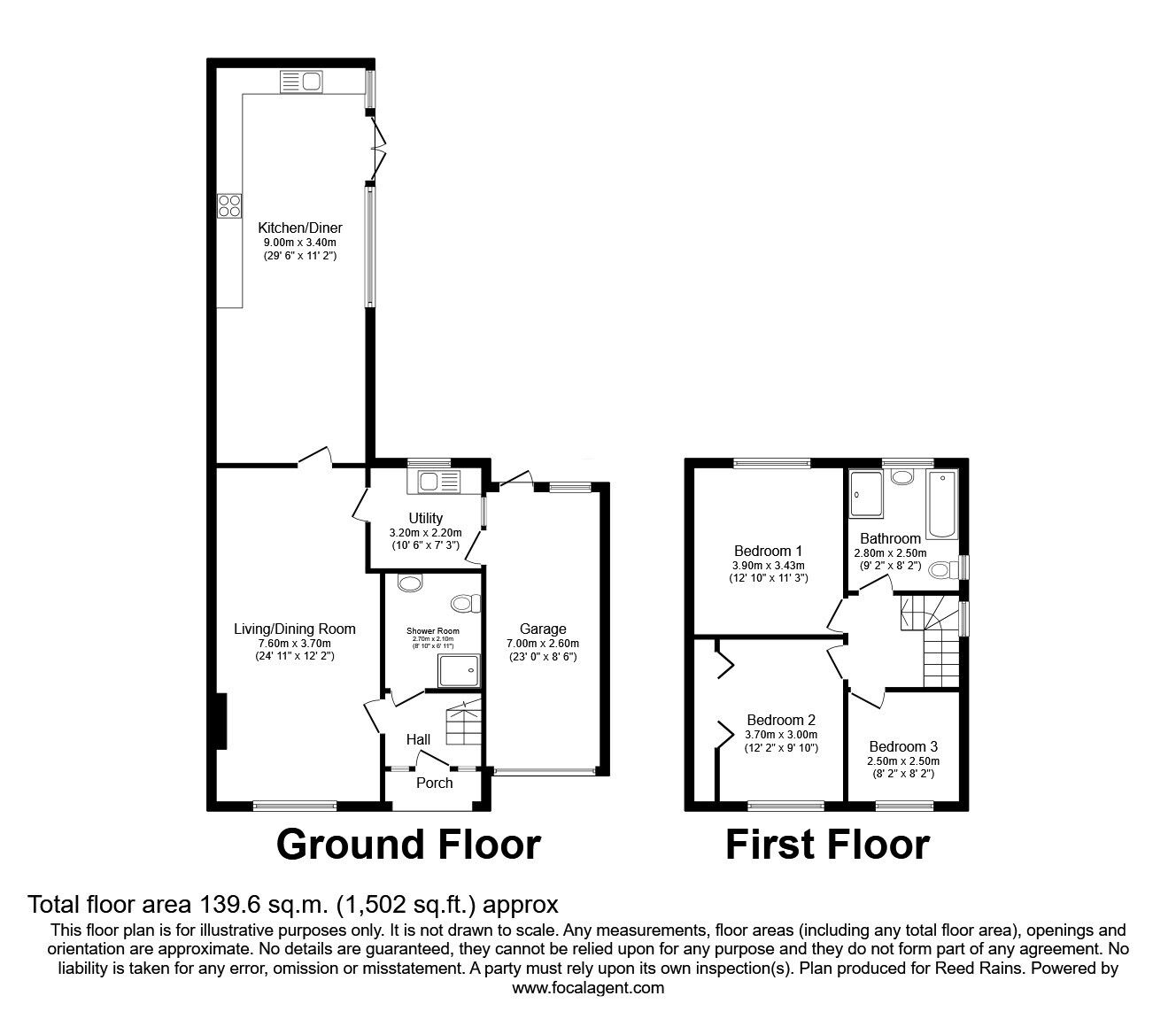 Floorplan of 3 bedroom Detached House for sale, Sherwood Grove, Acomb, York, YO26