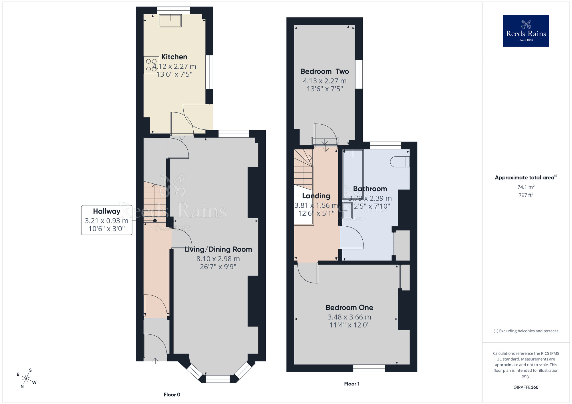 Floorplan of 2 bedroom Mid Terrace House to rent, Beaconsfield Street, York, North Yorkshire, YO24