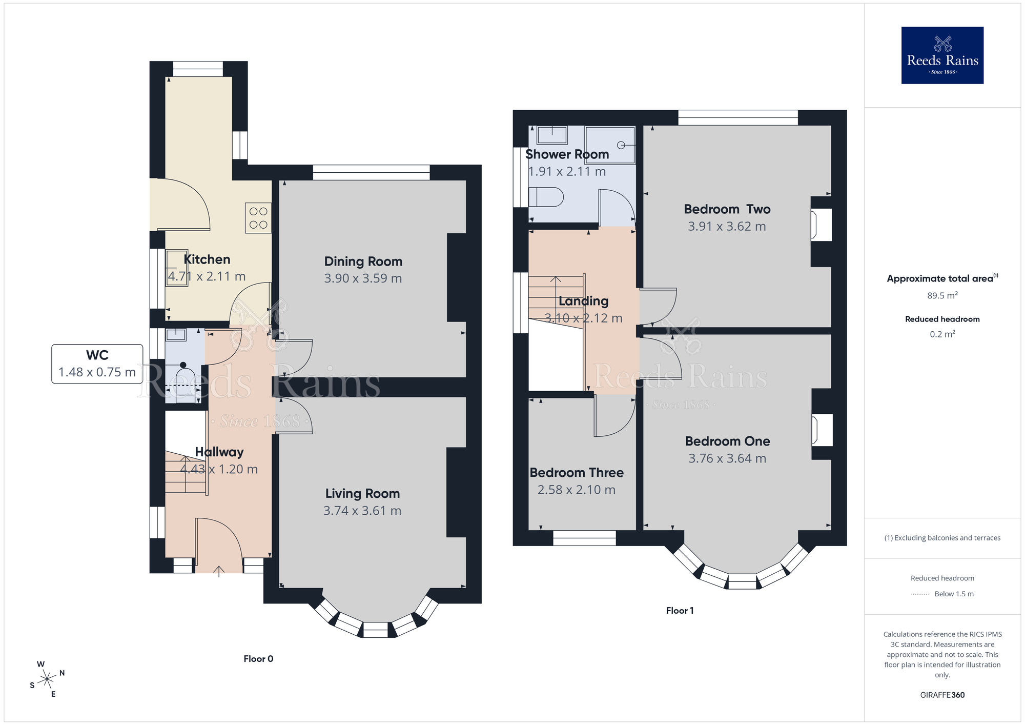 Floorplan of 3 bedroom Semi Detached House to rent, Grantham Drive, York, North Yorkshire, YO26