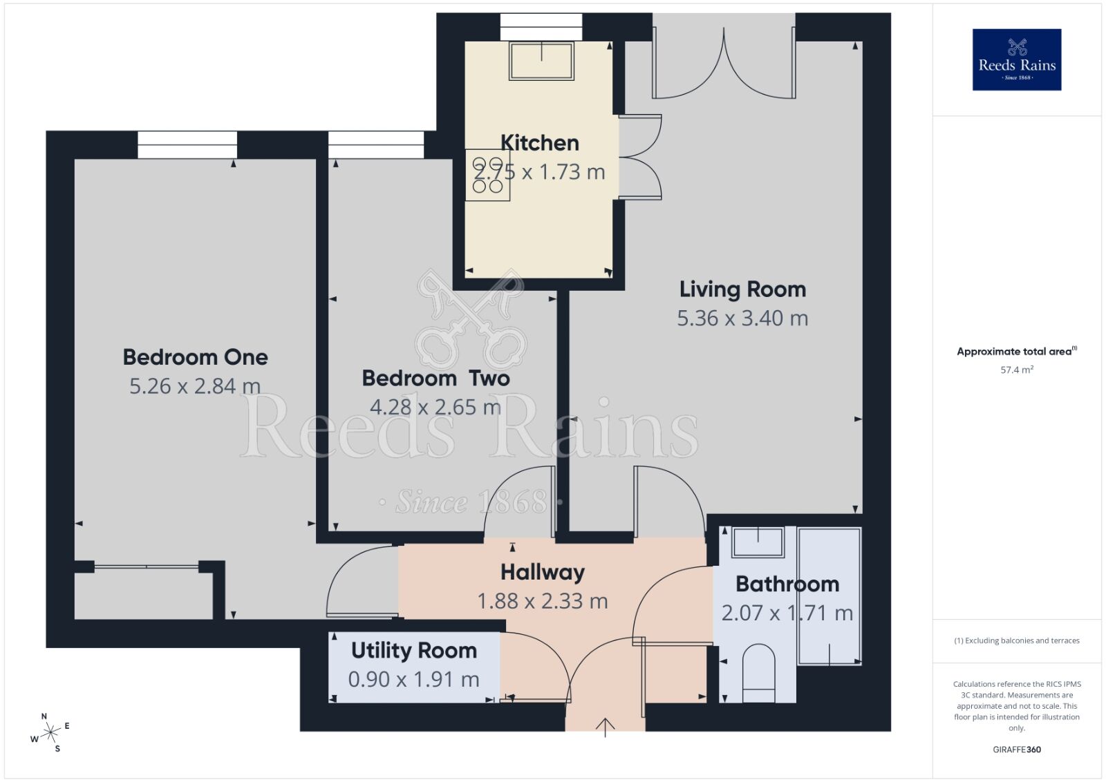 Floorplan of 2 bedroom Flat for sale, Acomb Road, York, North Yorkshire, YO24