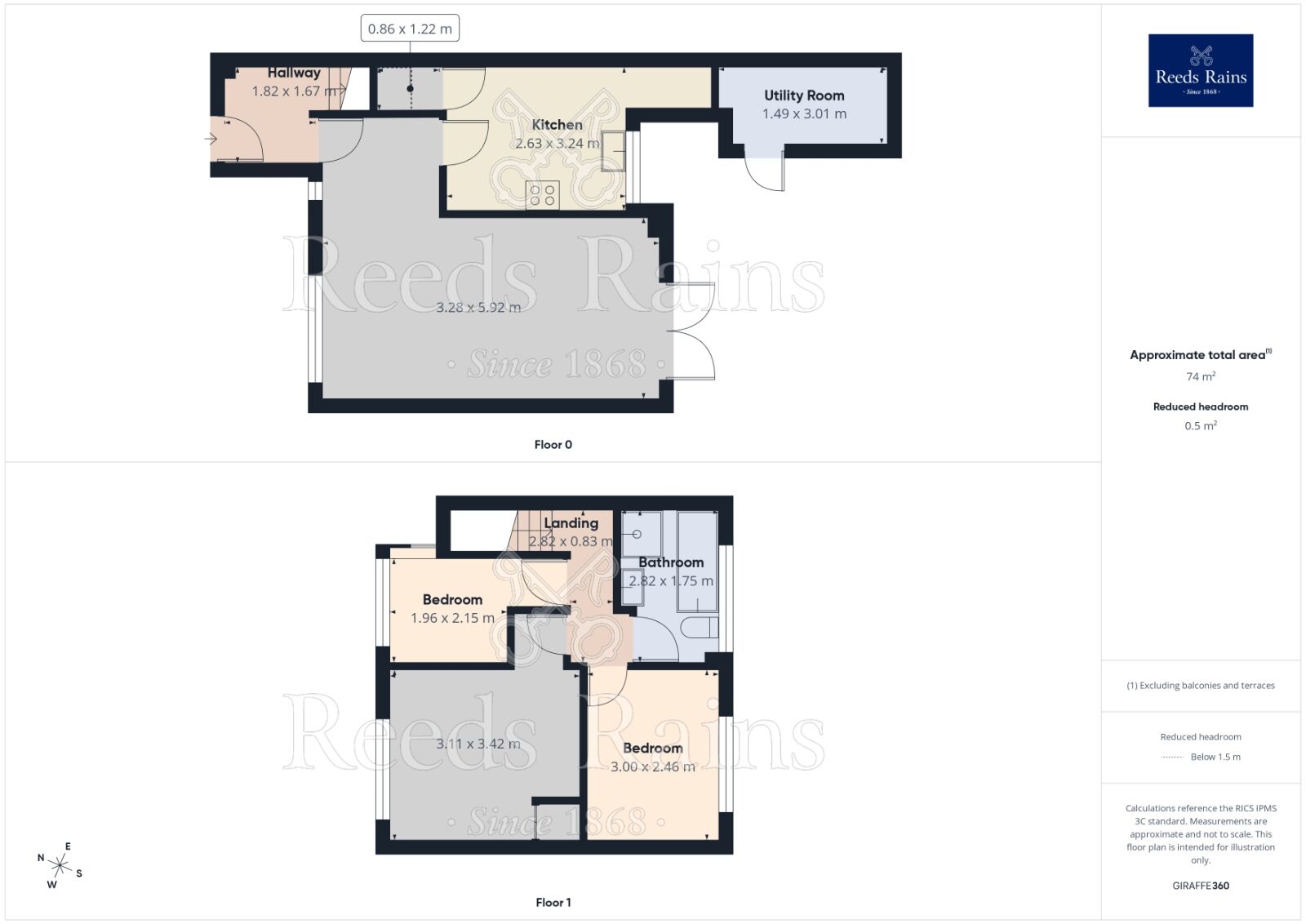 Floorplan of 3 bedroom Mid Terrace House for sale, Foxwood Lane, York, North Yorkshire, YO24