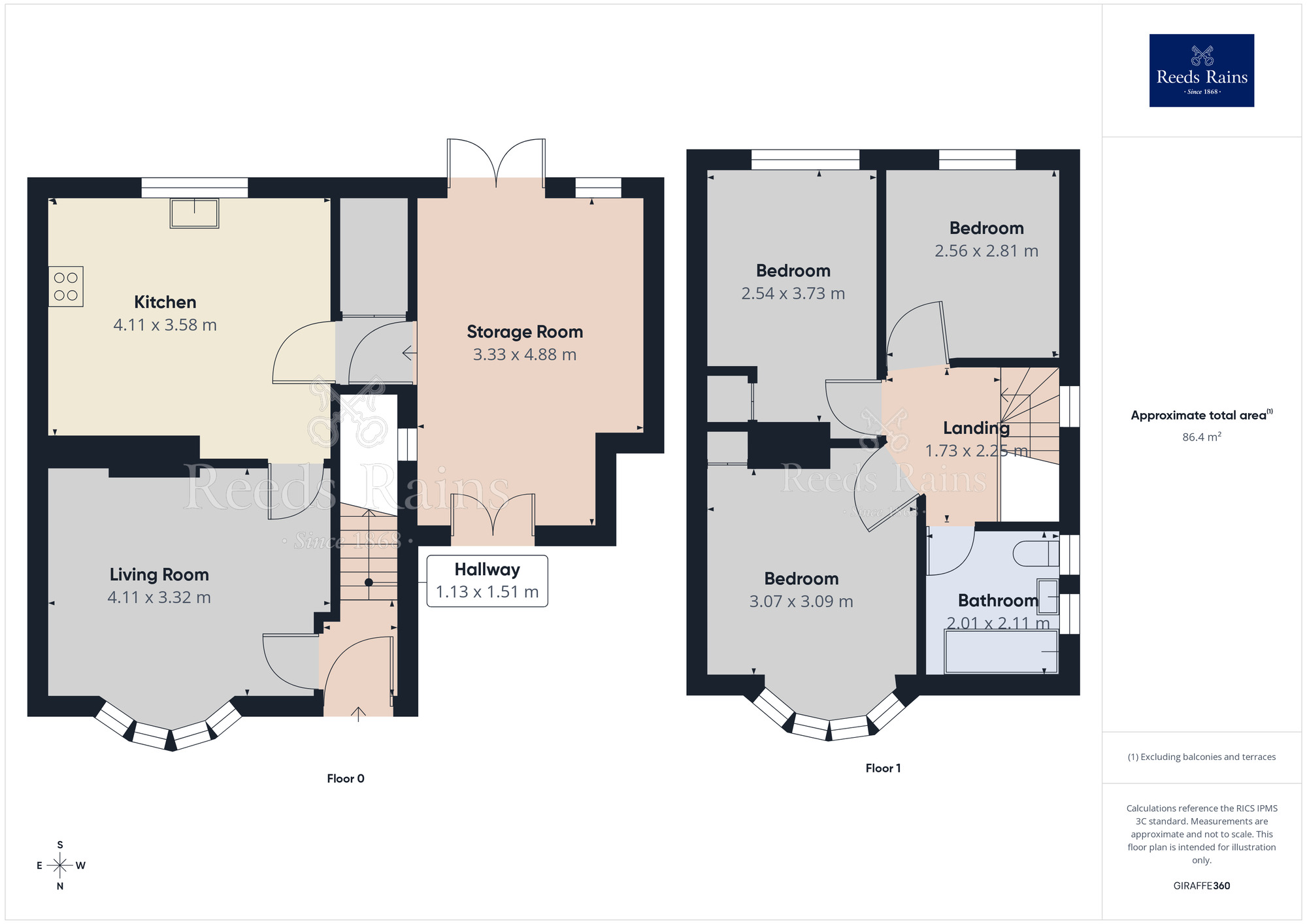 Floorplan of 3 bedroom End Terrace House to rent, Middleton Road, York, North Yorkshire, YO24