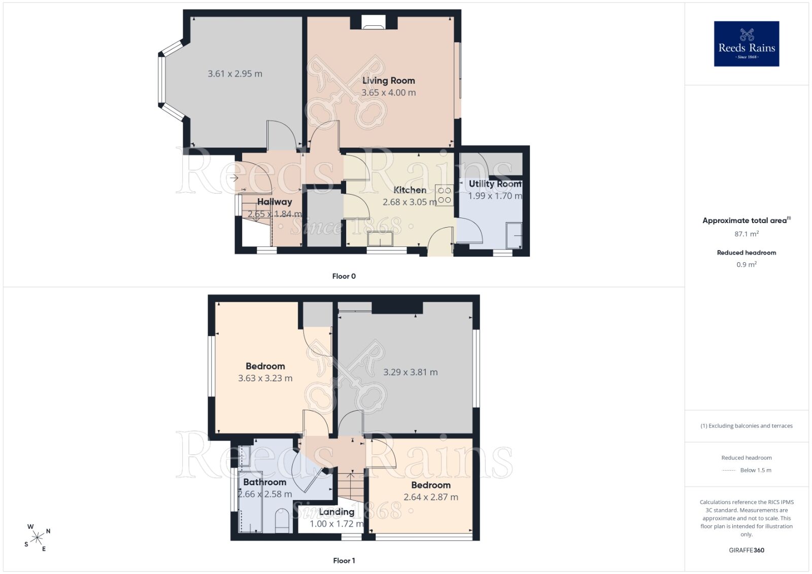 Floorplan of 3 bedroom Semi Detached House for sale, Danebury Drive, York, North Yorkshire, YO26