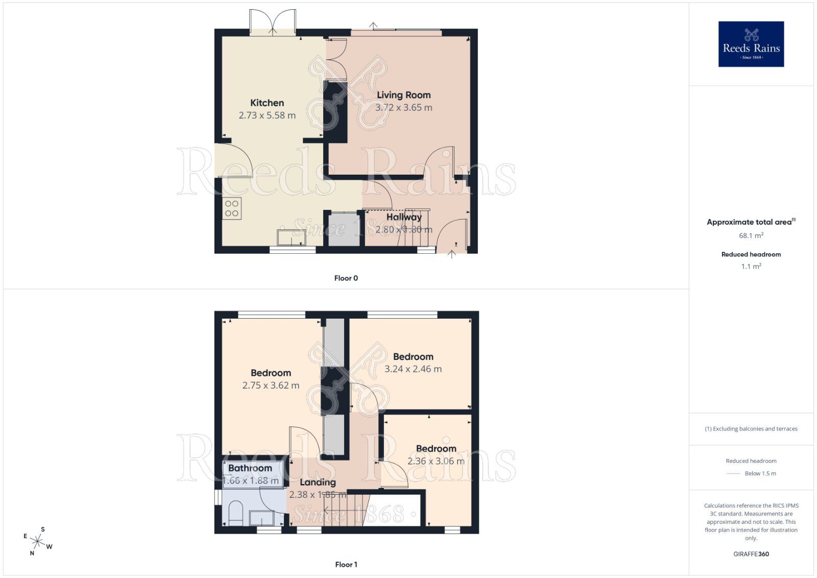Floorplan of 3 bedroom Semi Detached House for sale, Wains Road, York, North Yorkshire, YO24
