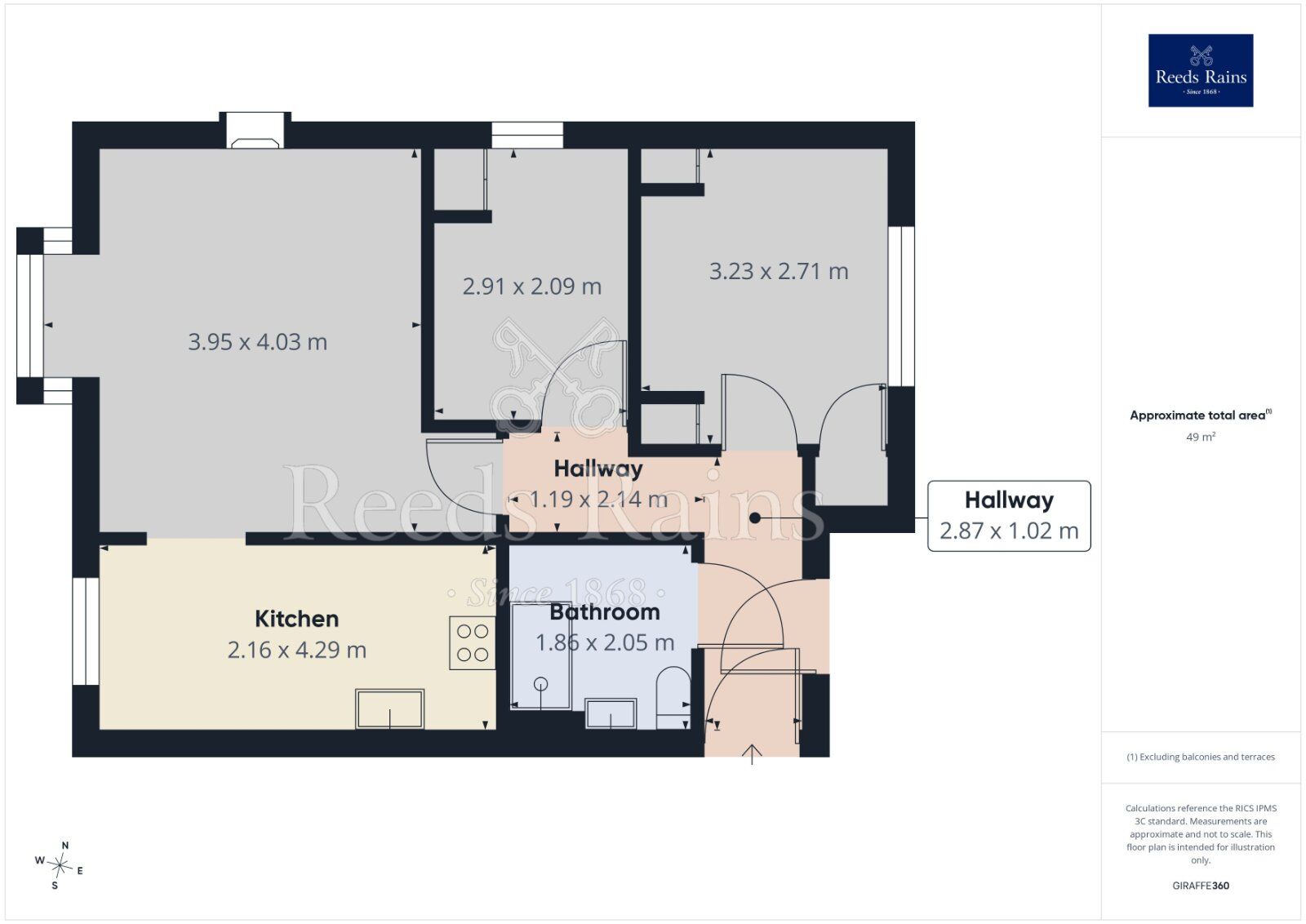 Floorplan of 2 bedroom Flat for sale, Wyre Mews, The Village, York, YO32
